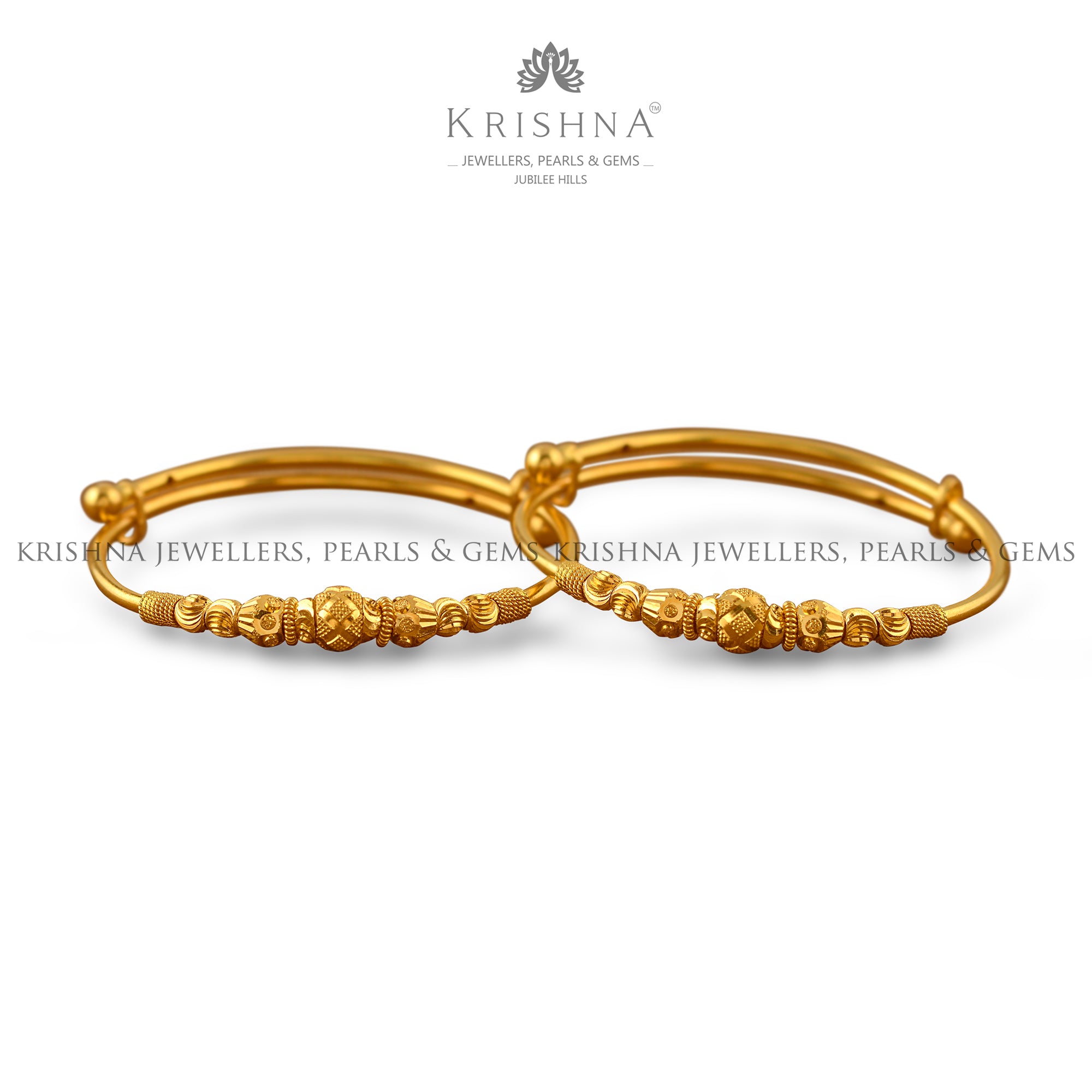 Buy 1.14 Size Gold Design Gold Plated Bangles for Baby Girl