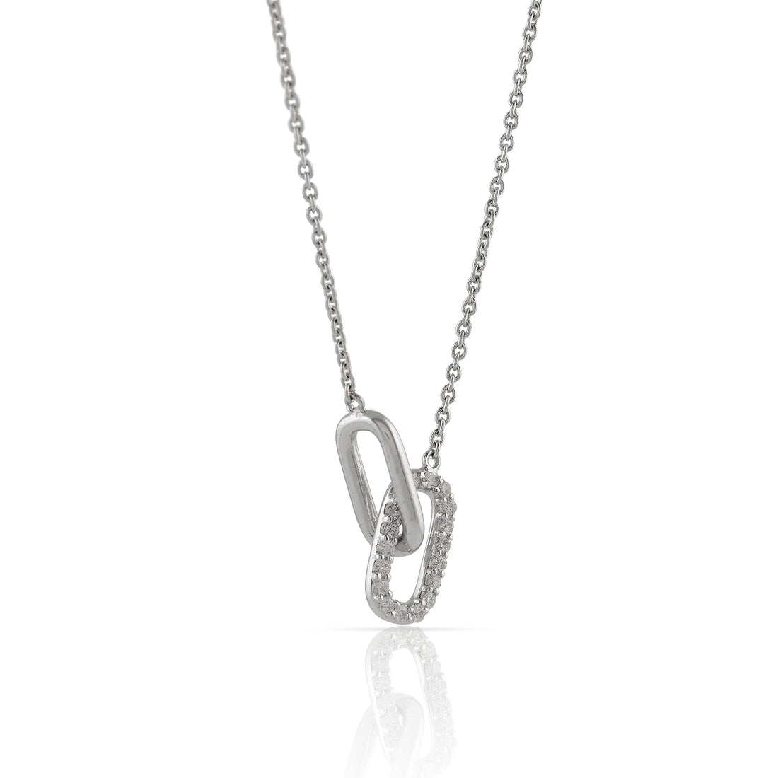 Gold Chain 2 Link Paperclip Diamond Pendant - Krishna Jewellers Pearls and Gems