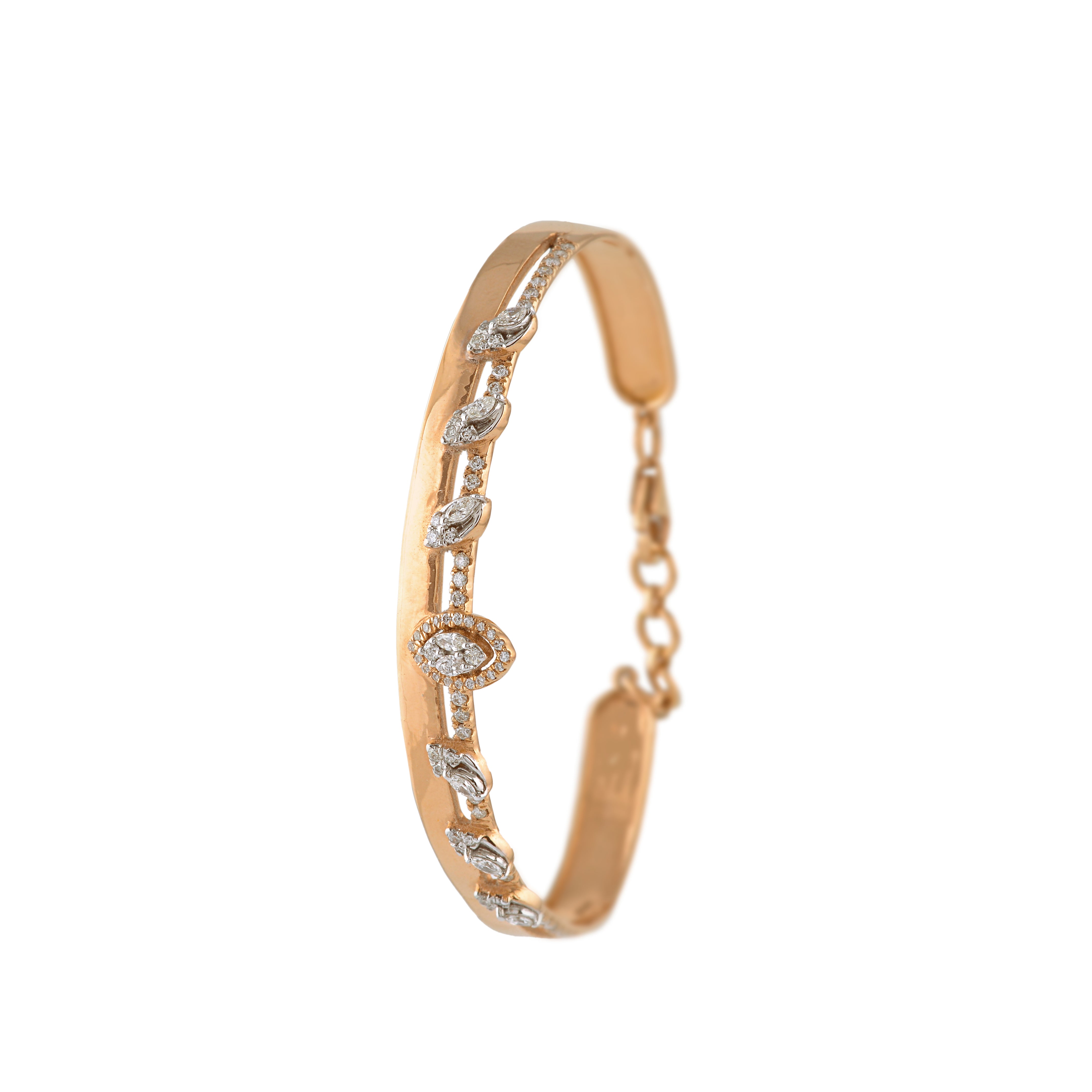 Artistic Fusion Rose Gold Diamond Bracelet