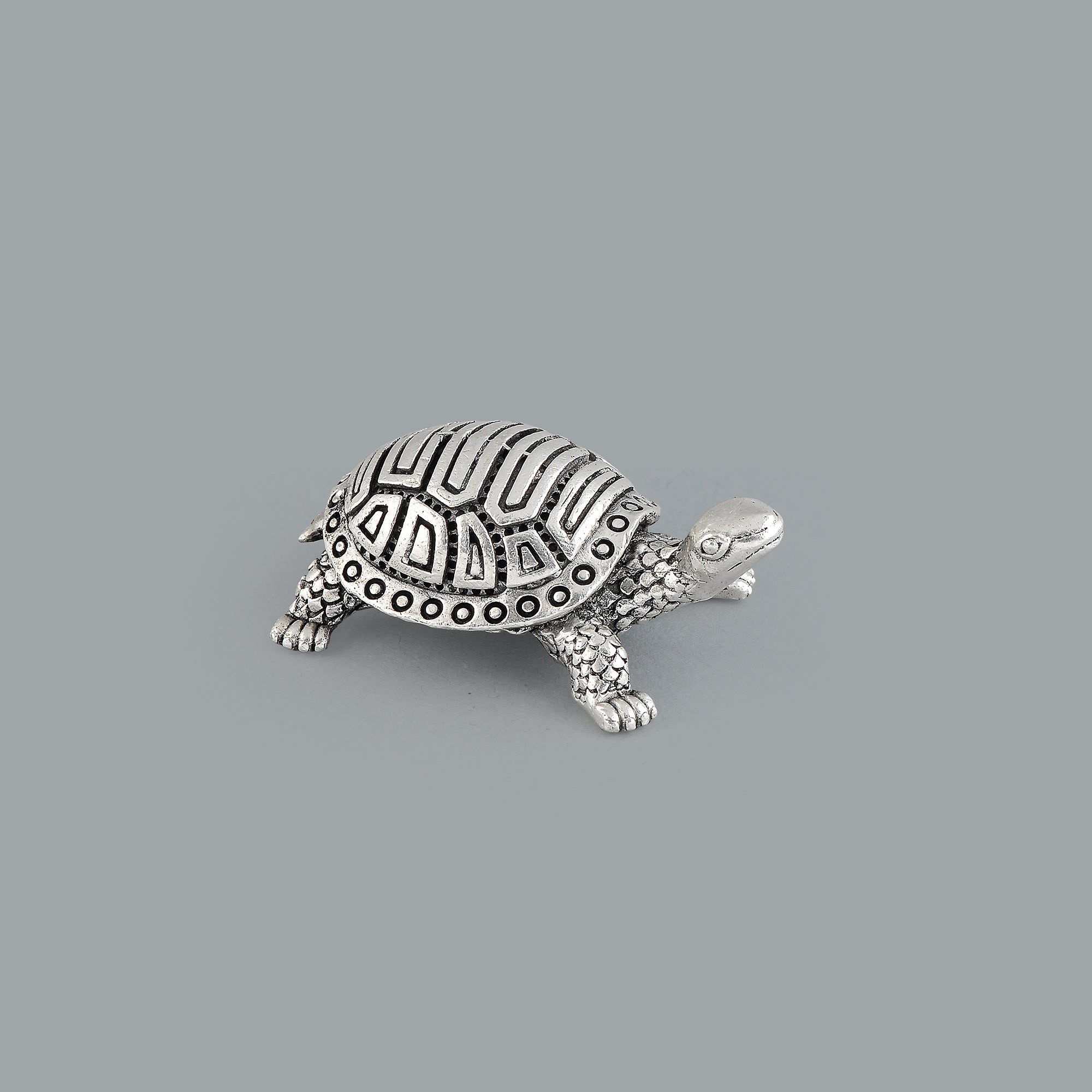 Invite good luck with the silver turtle.