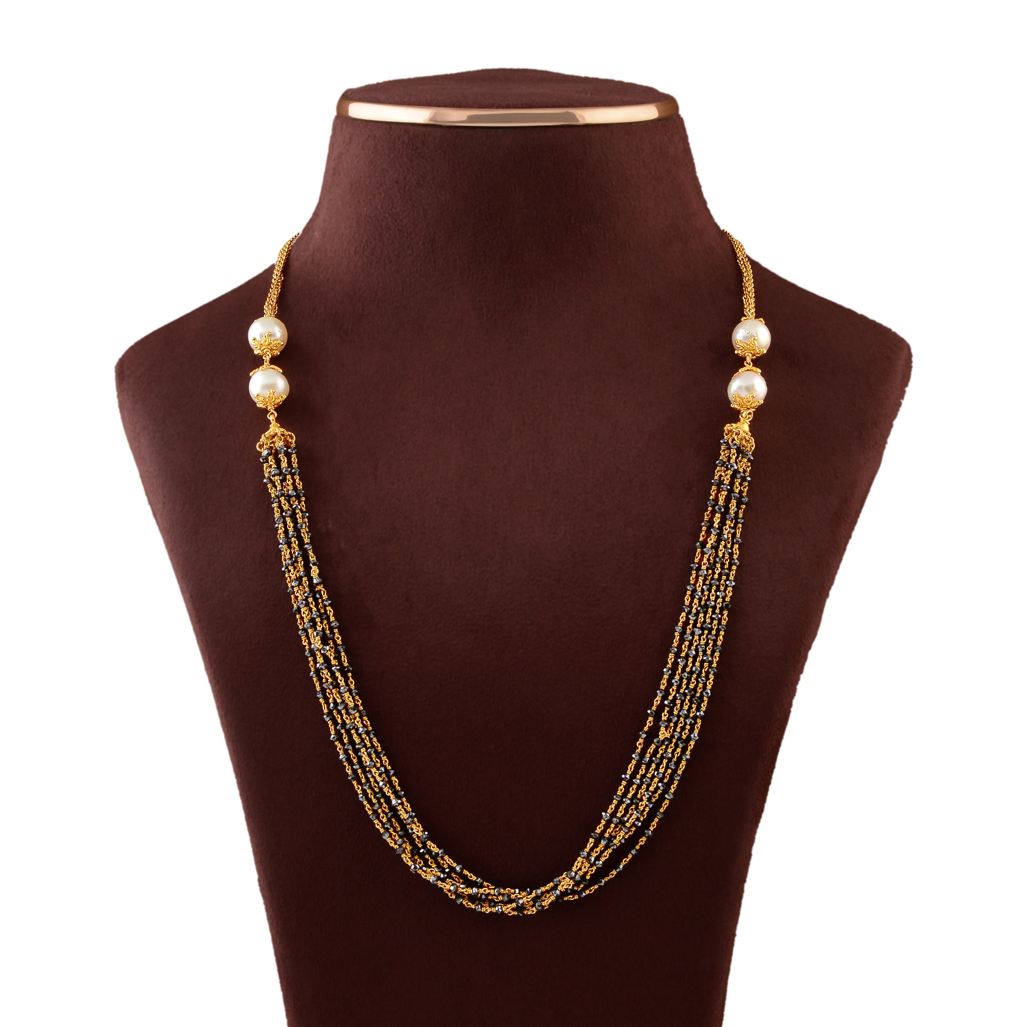 Bespoke Black Beads Mangalsutra - Krishna Jewellers Pearls and Gems