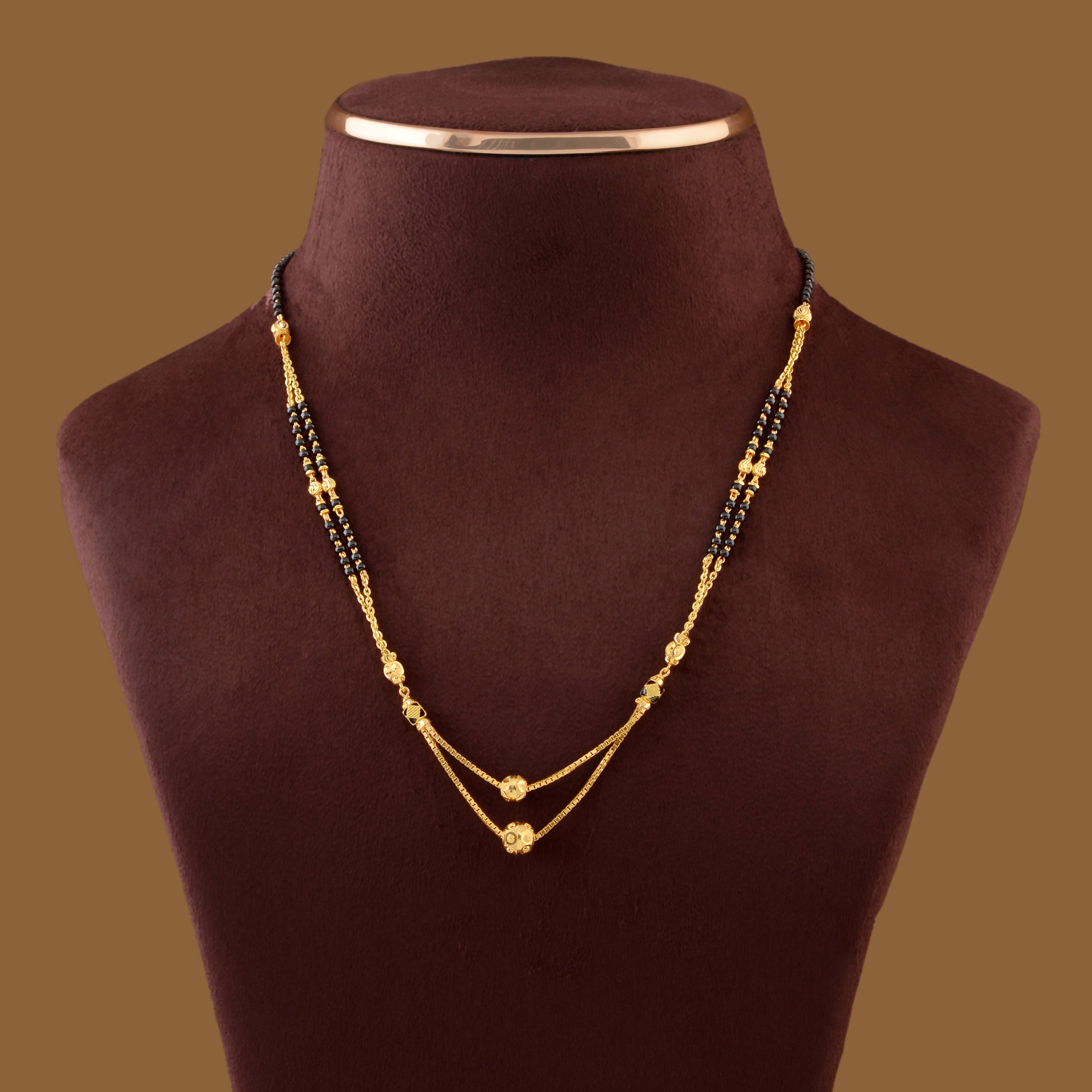 Double Chain Mangalsutra In Gold