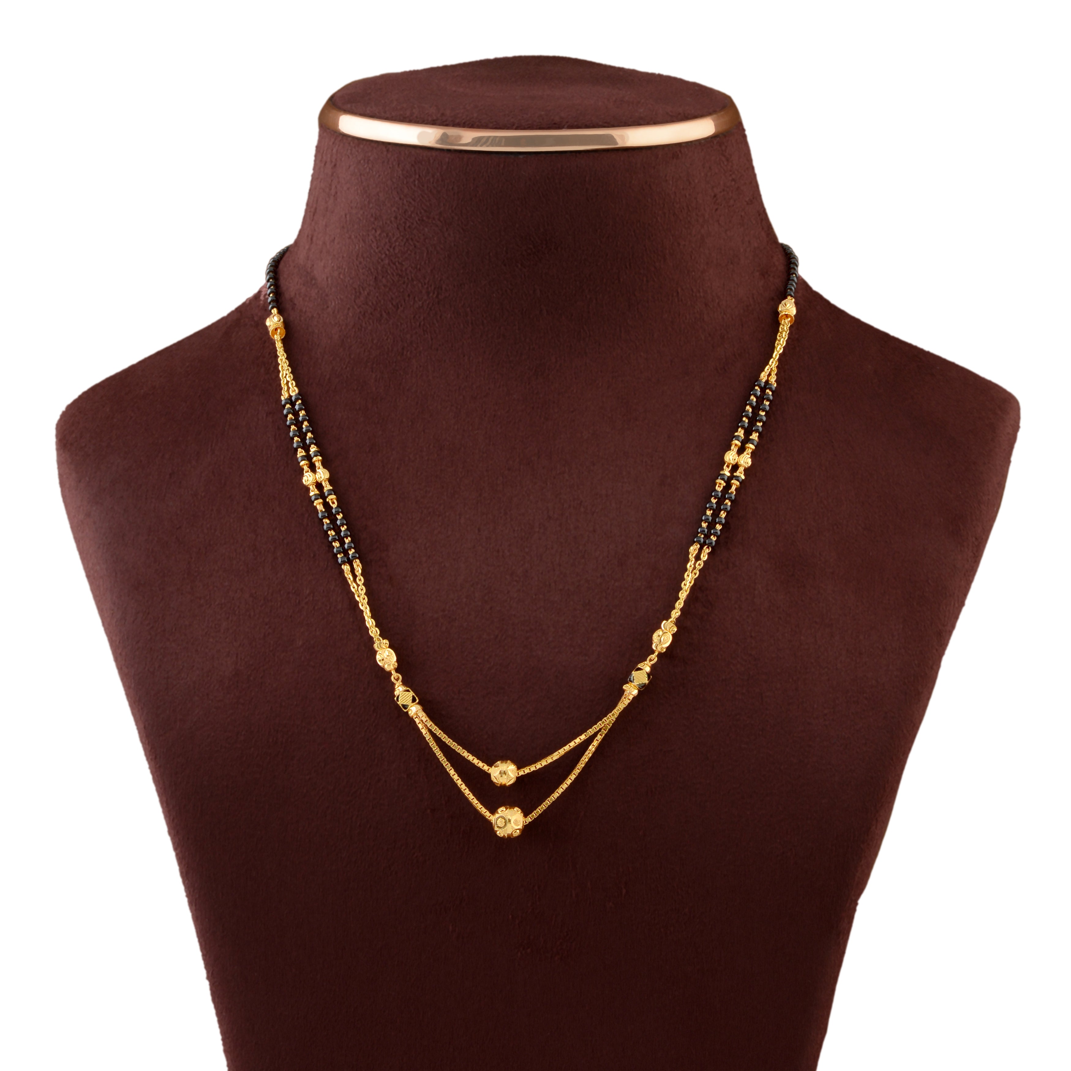 Double Chain Mangalsutra In Gold