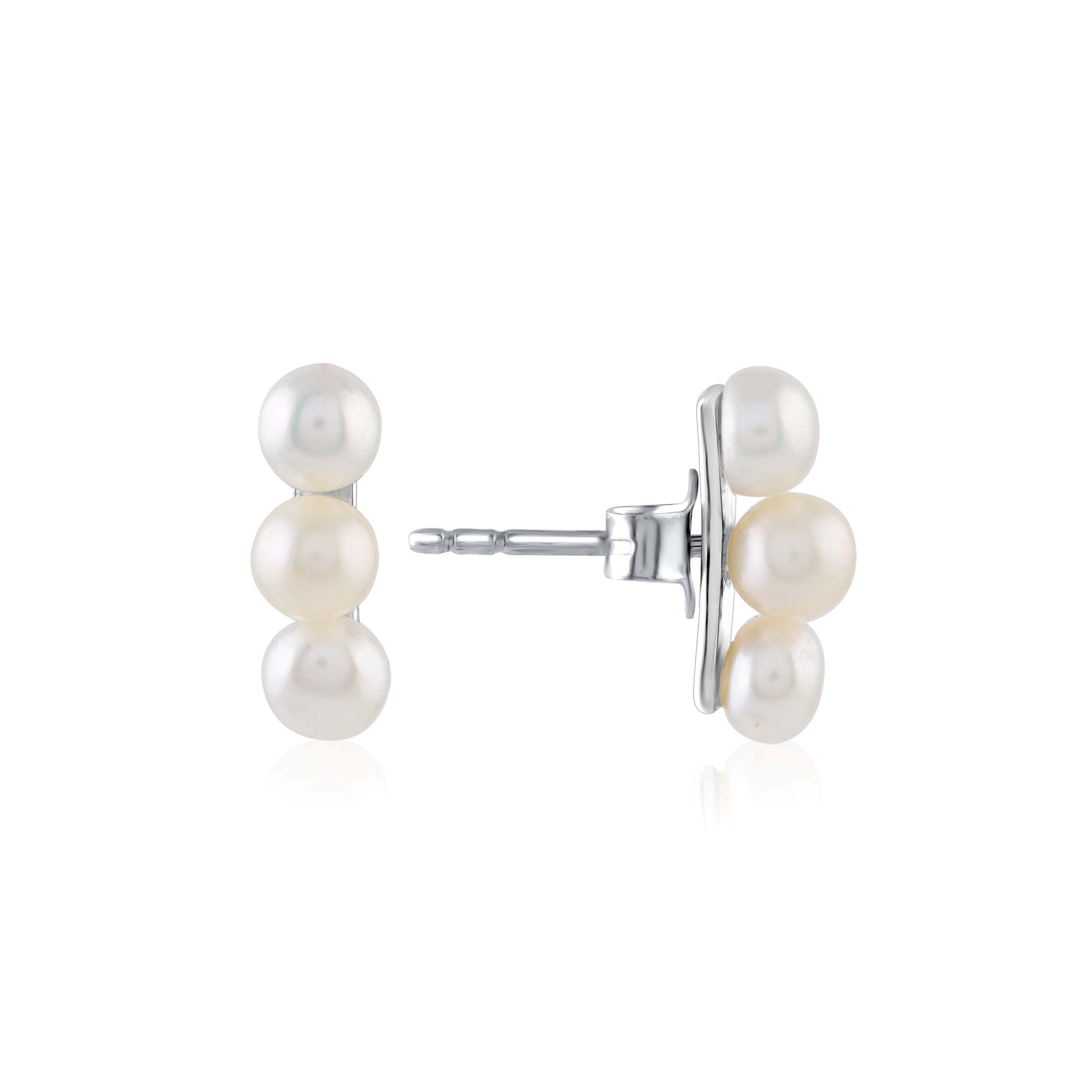 Classic Freshwater Cultured Pearl Earrings - Krishna Jewellers Pearls and Gems