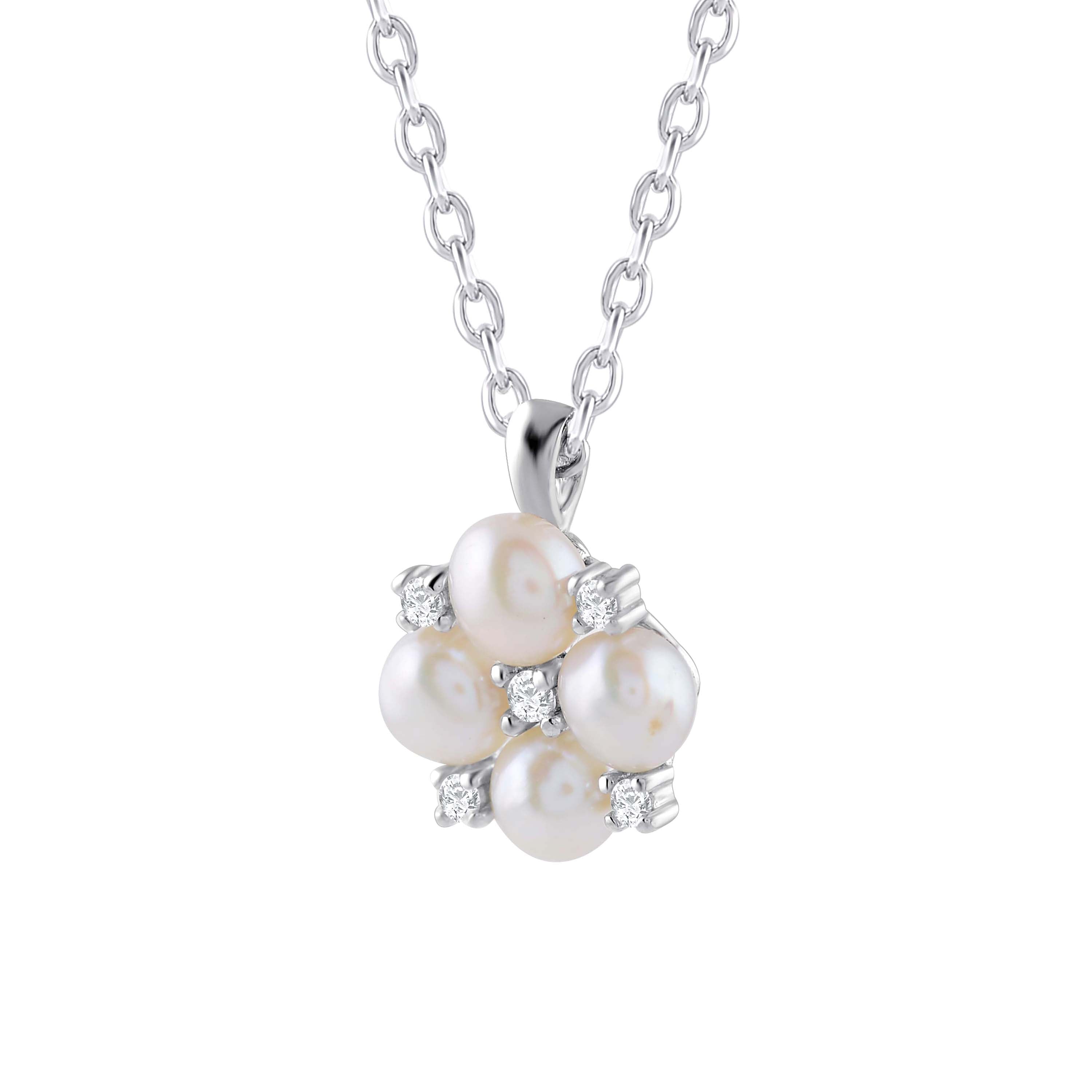 Handcrafted Flower Pearl Necklace set
