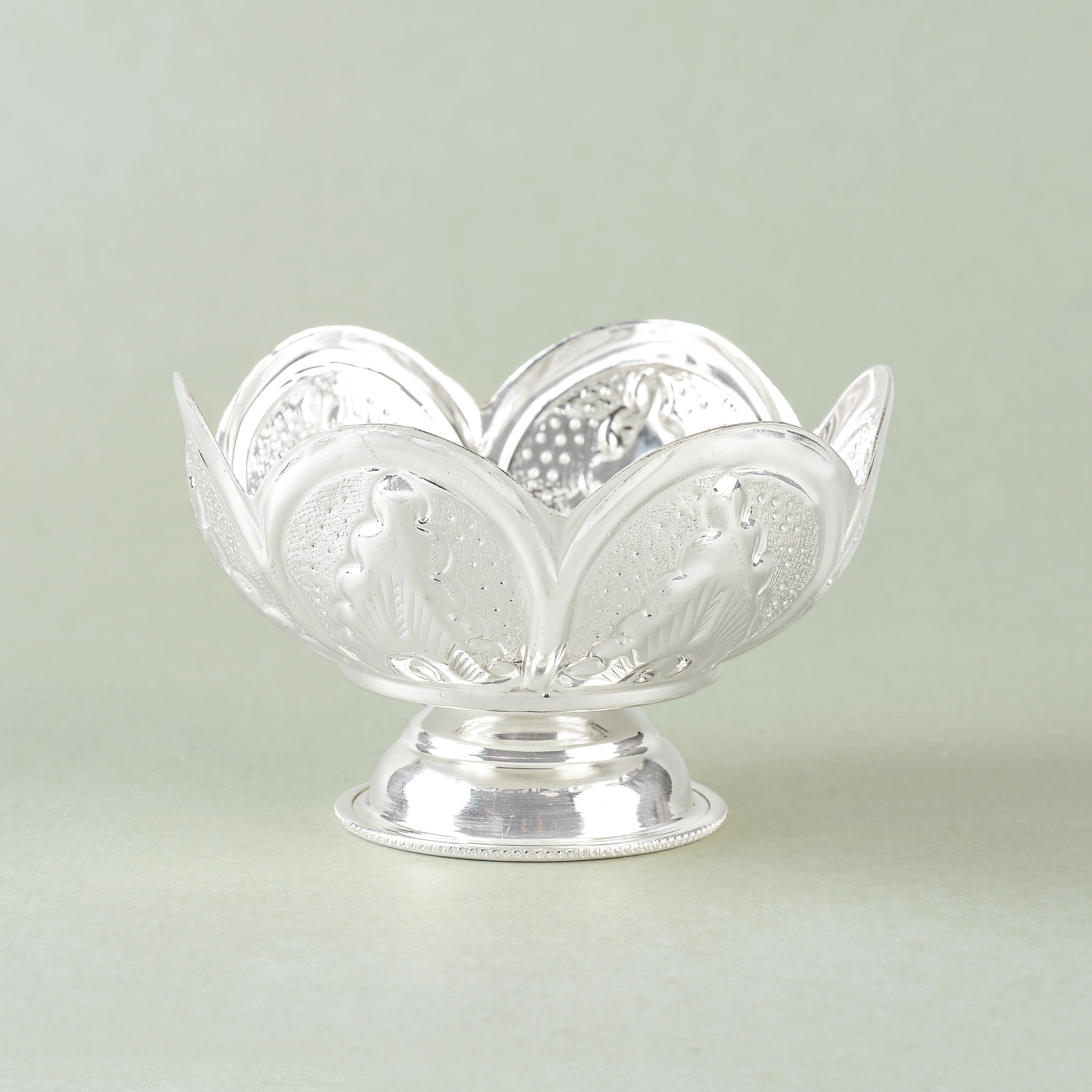 Silver Lotus Panchamrutham Bowl