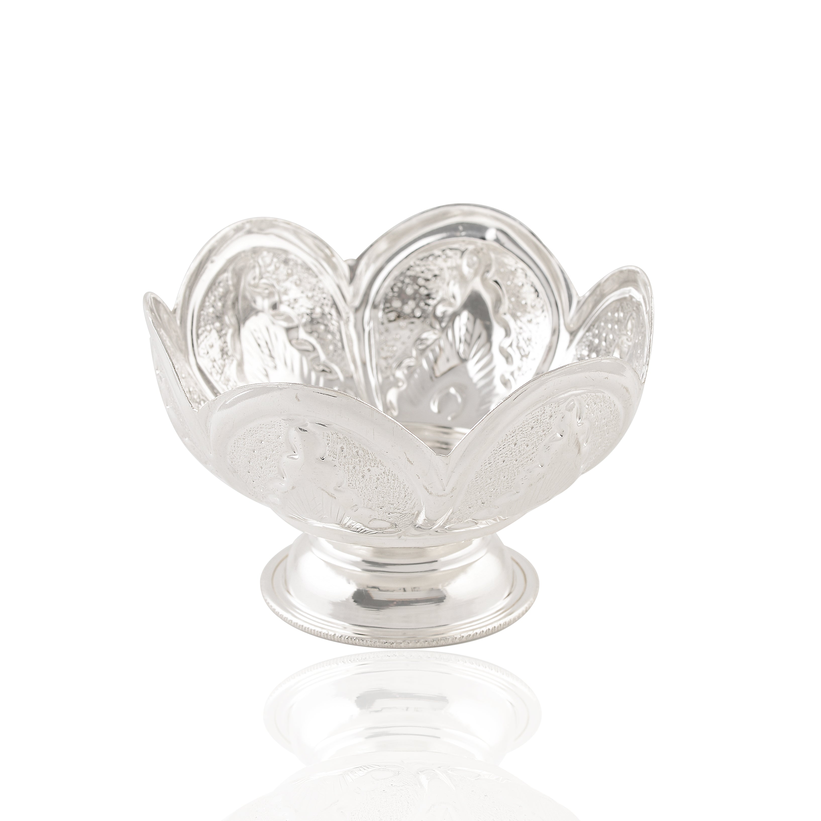 Silver Lotus Panchamrutham Bowl