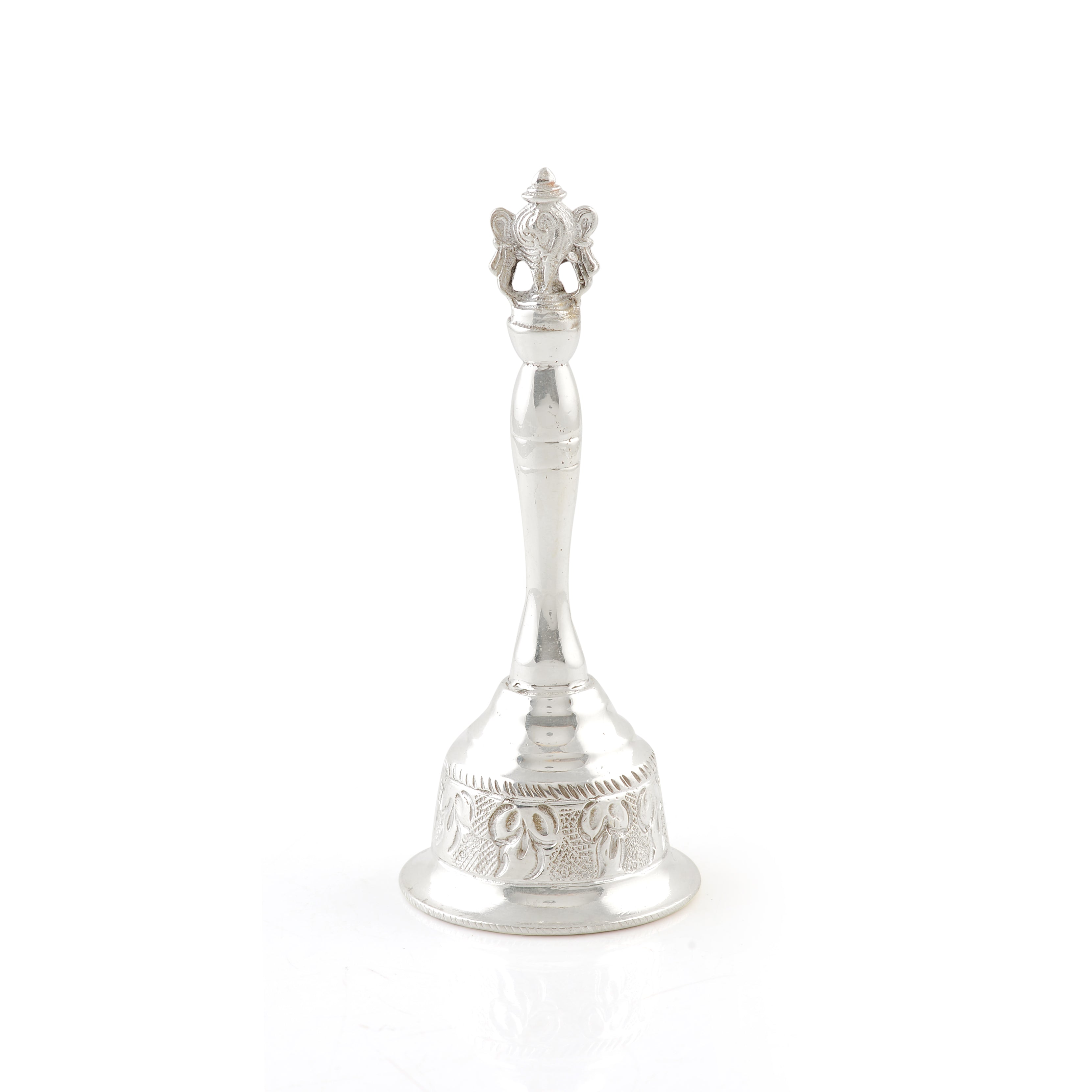 Silver Pooja Bell Inspired by Temple Elegance