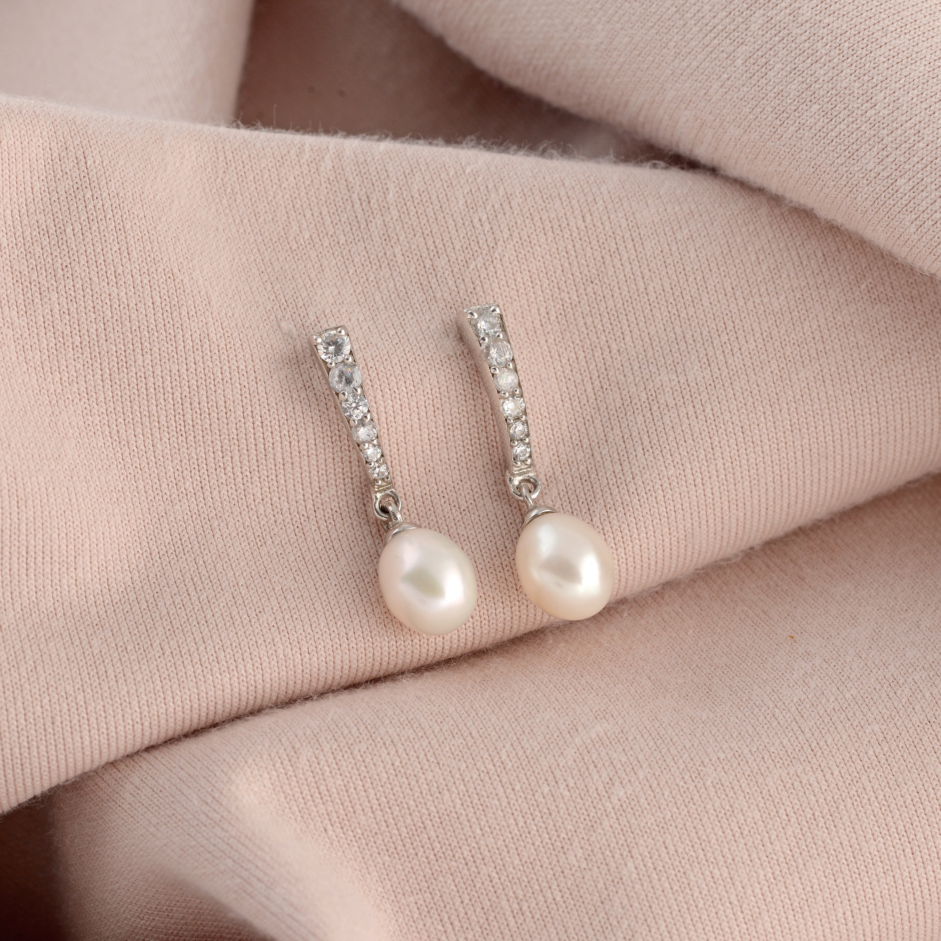 Drizzle Pearl Drop Earrings