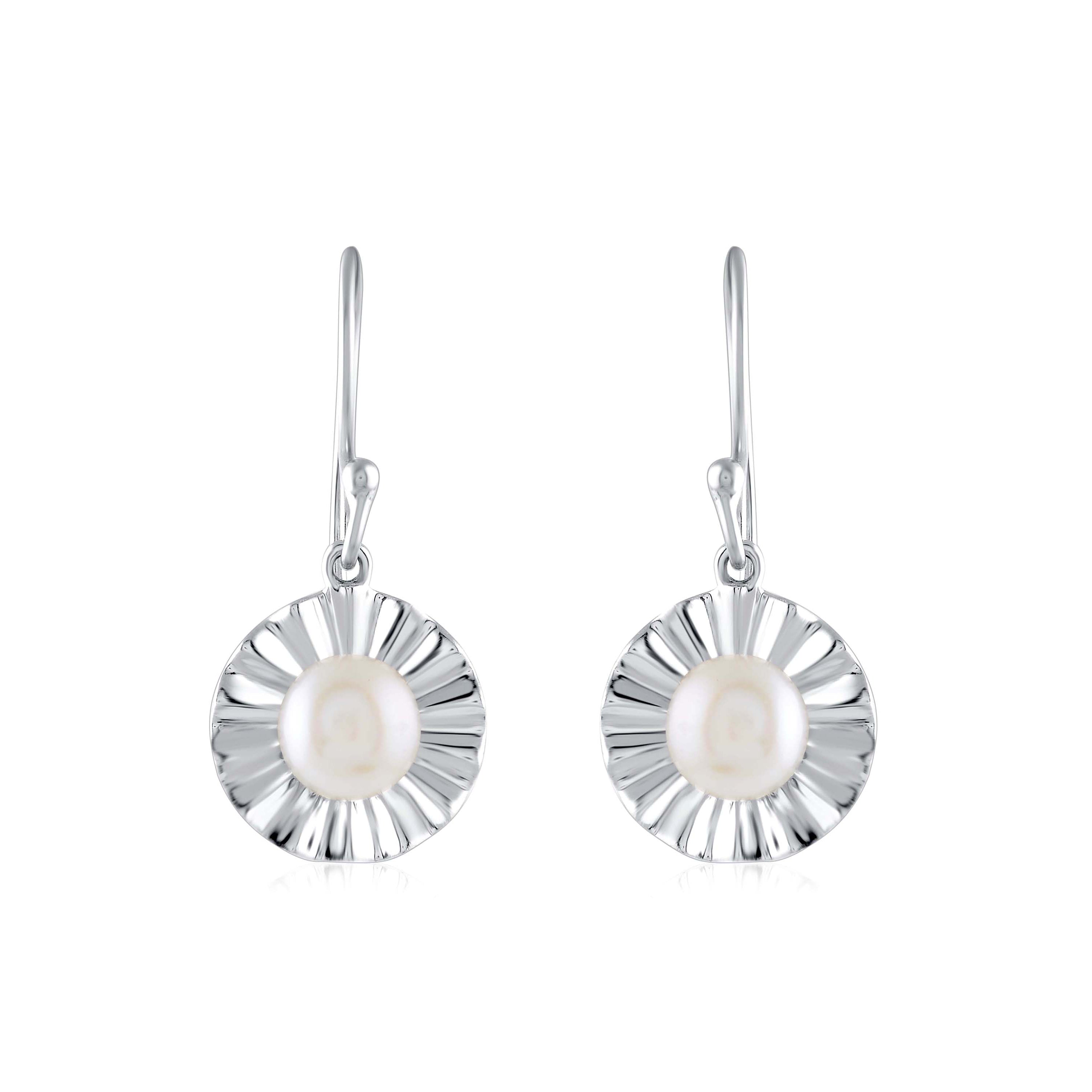 Sterling Silver Flower Design Earring