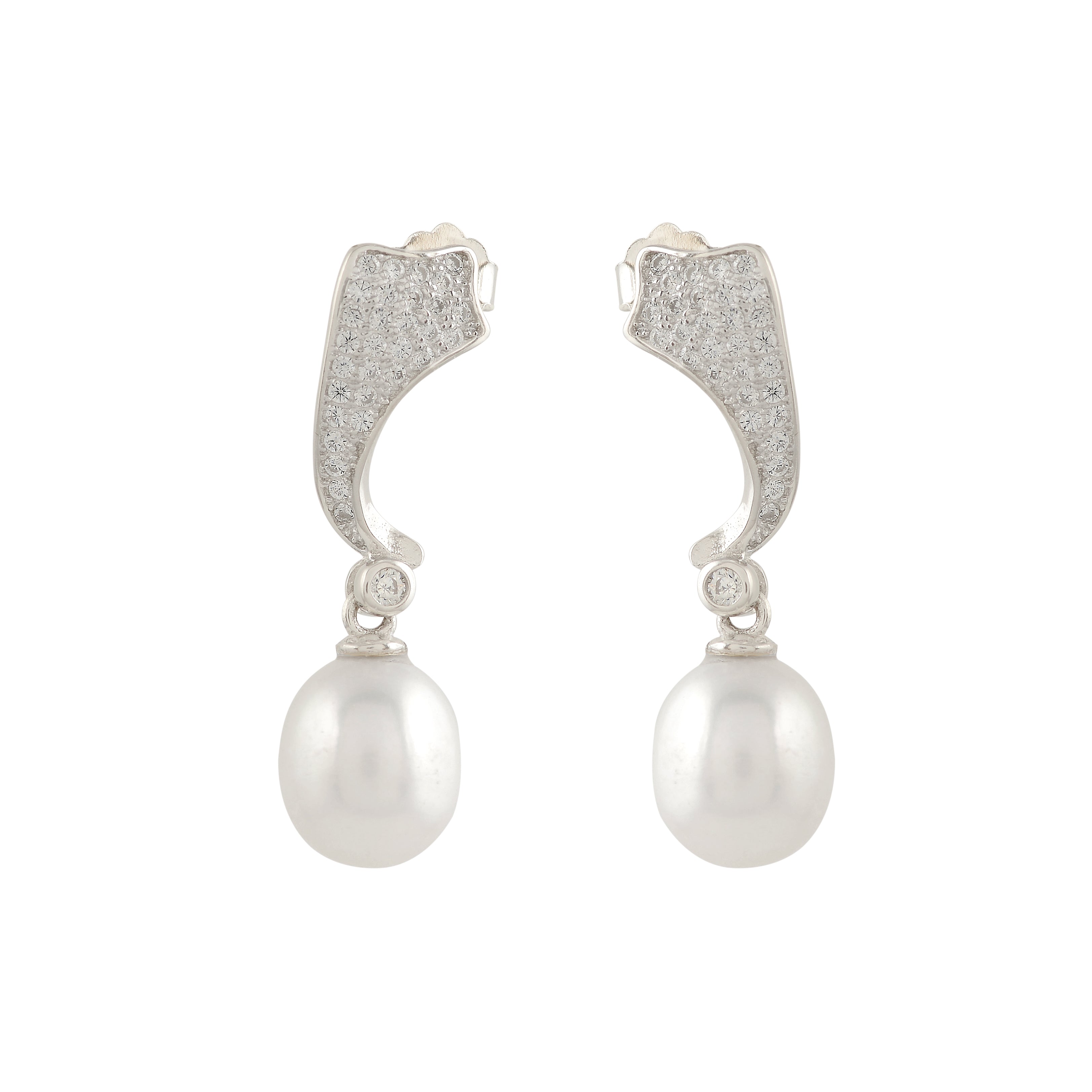 J bali earrings with elegant freshwater pearls.