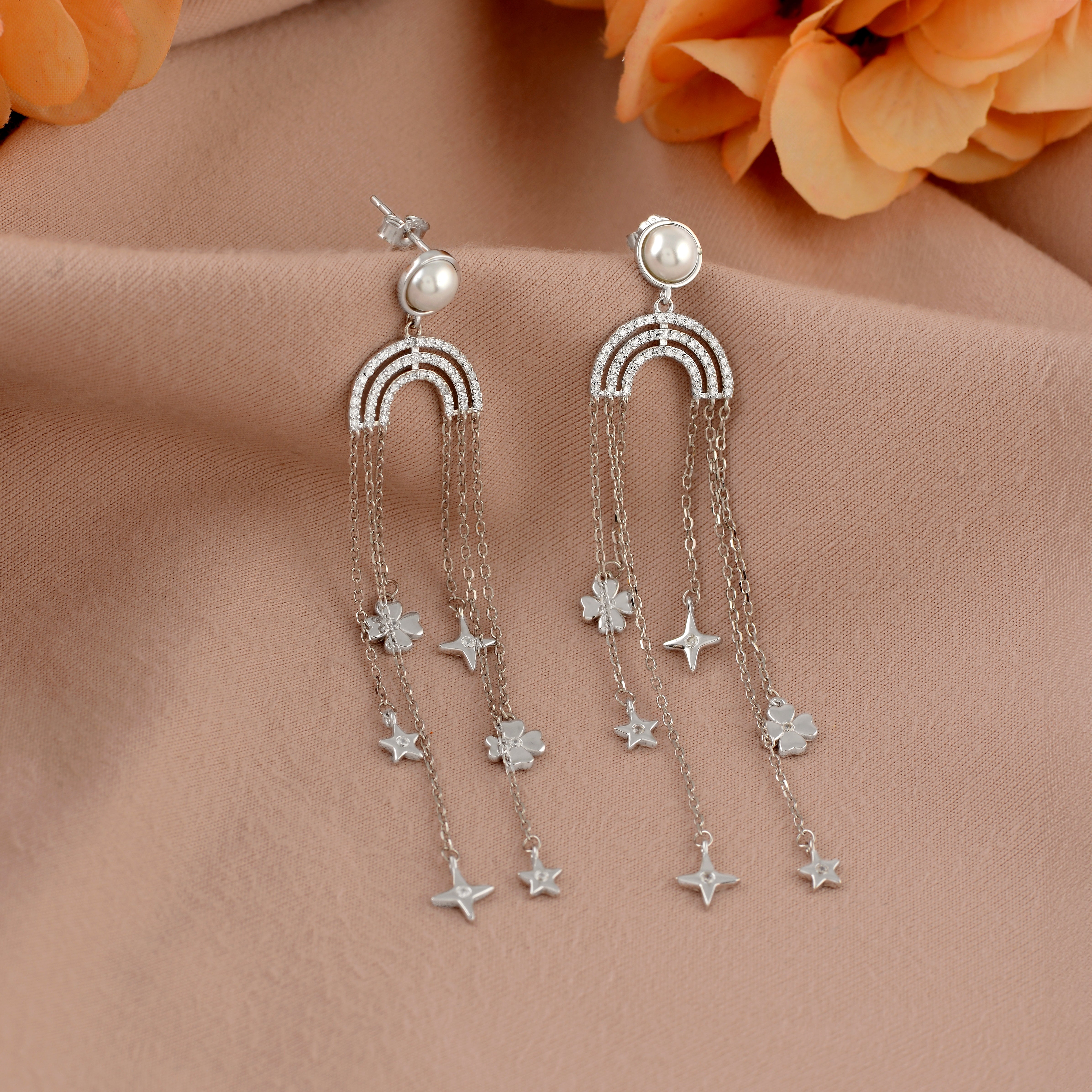 92.5 Silver dangle earrings