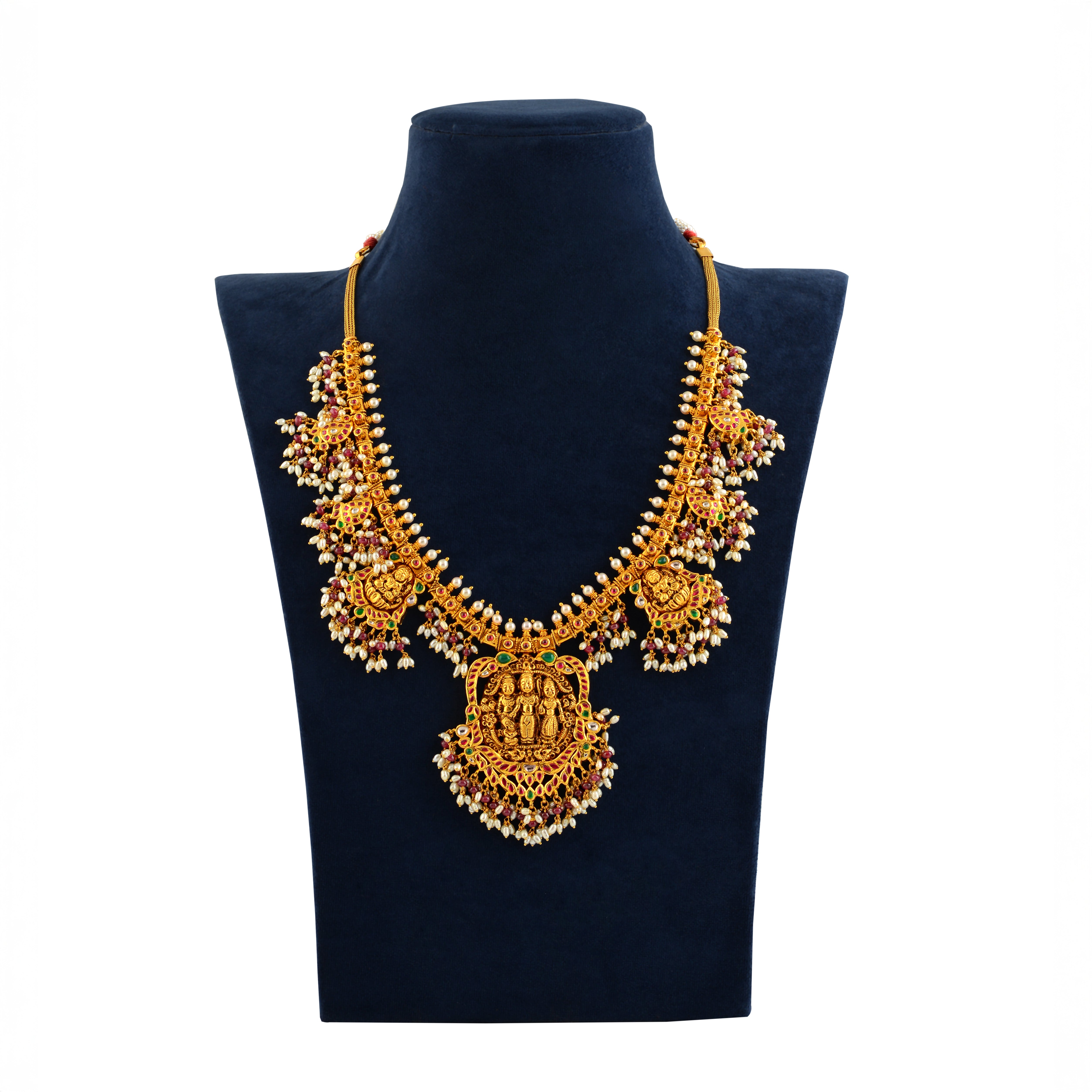 Gold Guttapusalu Rama Parivar Necklace Traditional Temple Jewelry