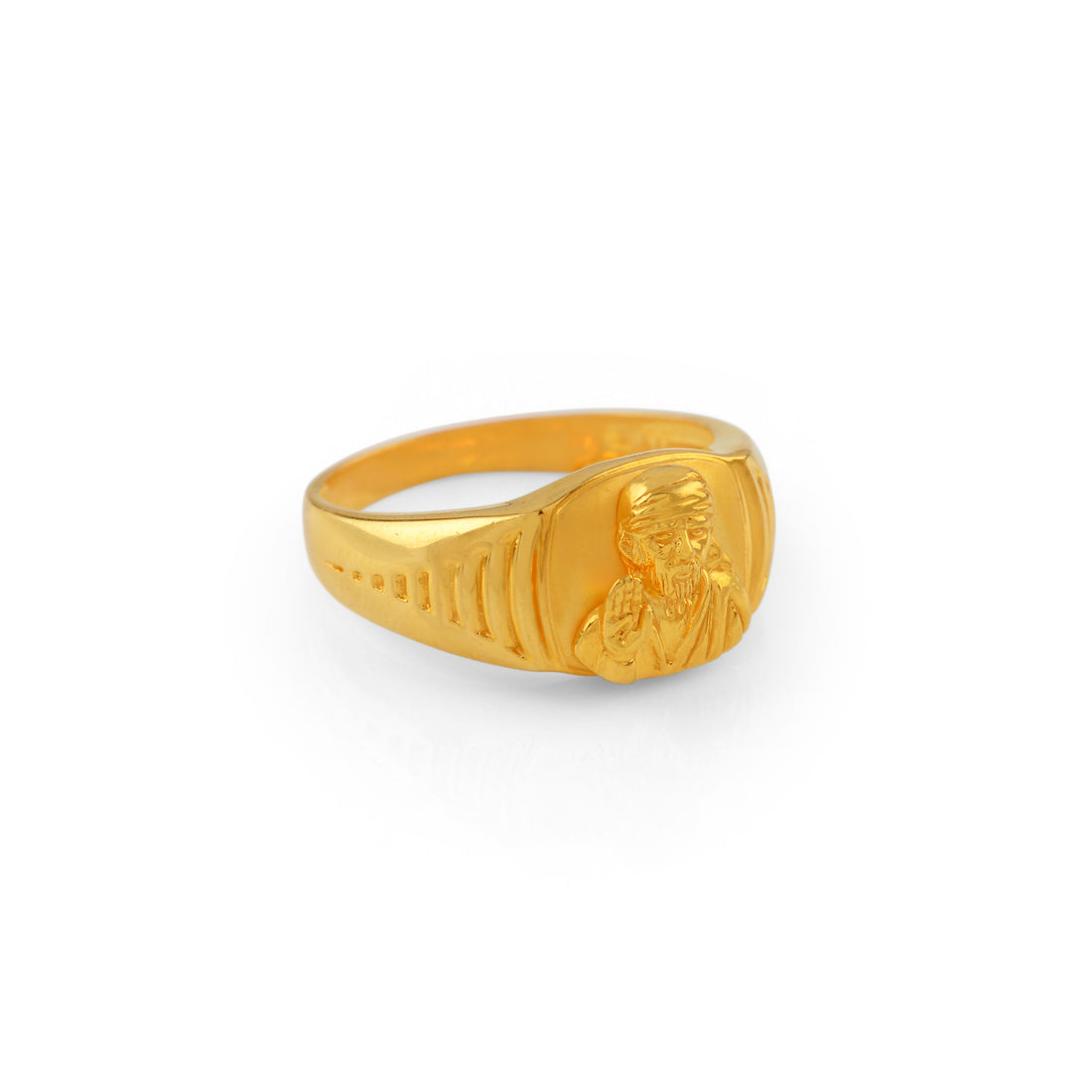 22K Gold Finger Ring in Saibaba Motif - Krishna Jewellers Pearls and Gems