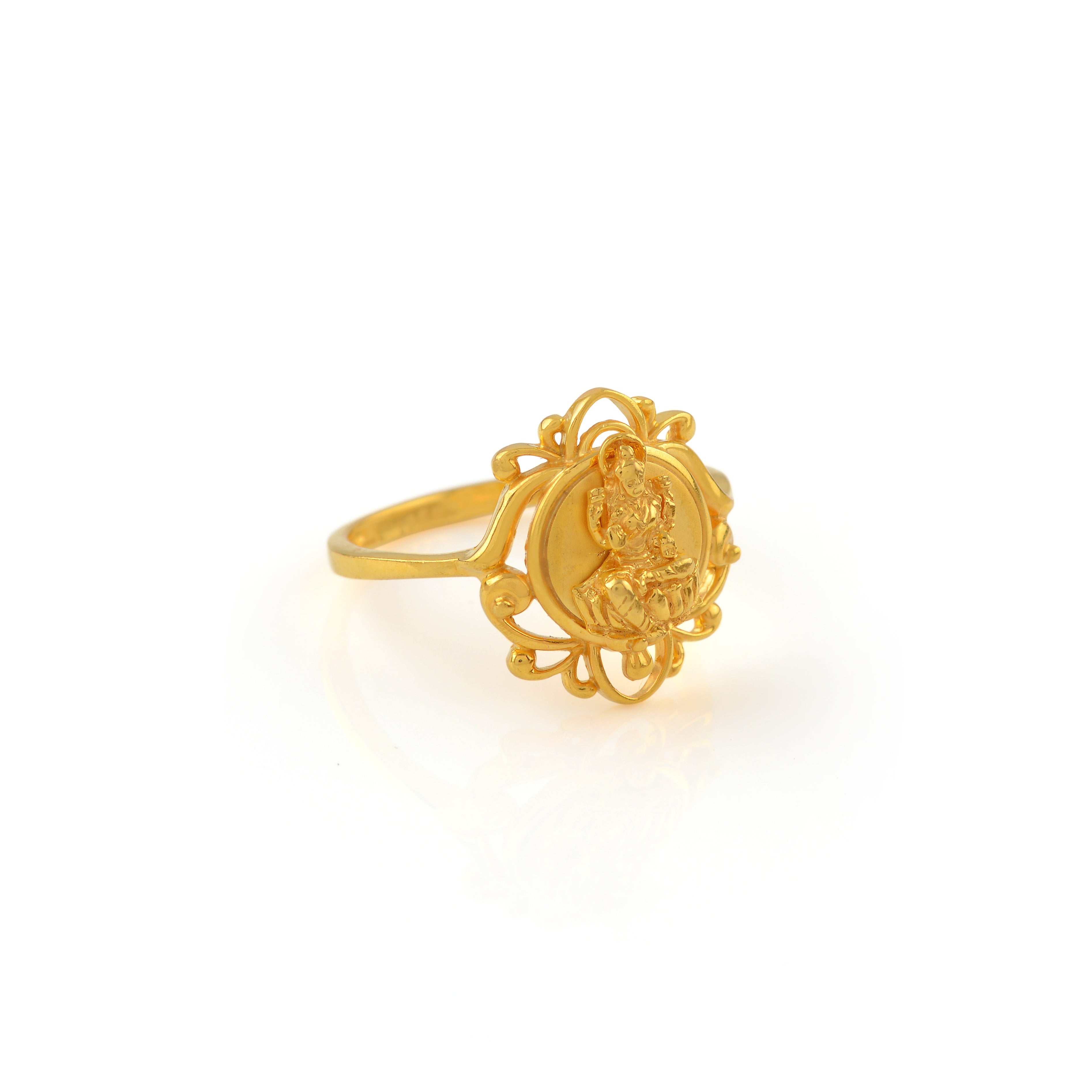 Getti Modiram Online Gold Finger Ring Models Leaf Ungaram Jewellery F24853