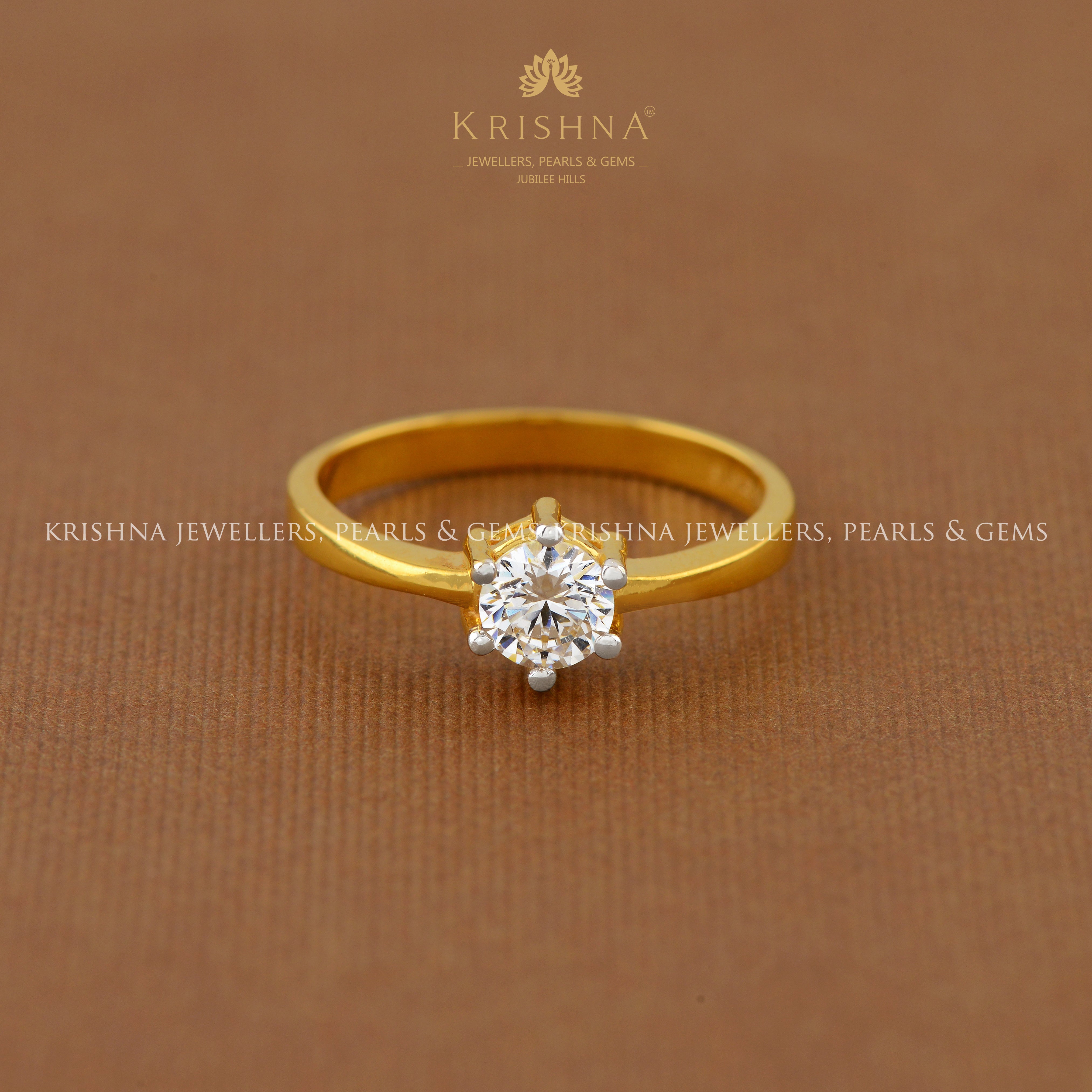 Round Women's unique style natural diamond ladies gold ring gifts ring,  Size: Your Rquierment at Rs 19700 in Surat