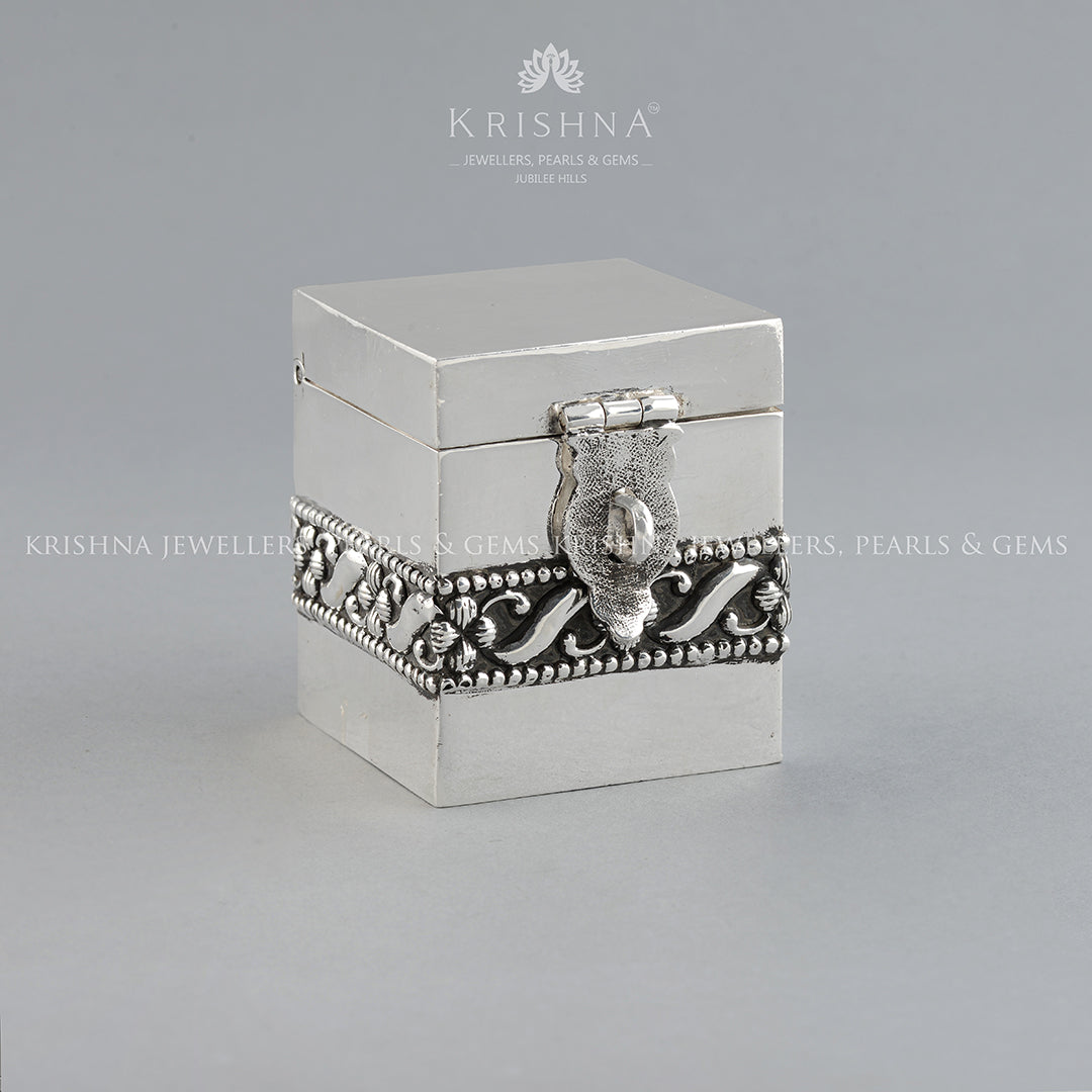 Divine Silver Box For Pooja with Antique Work