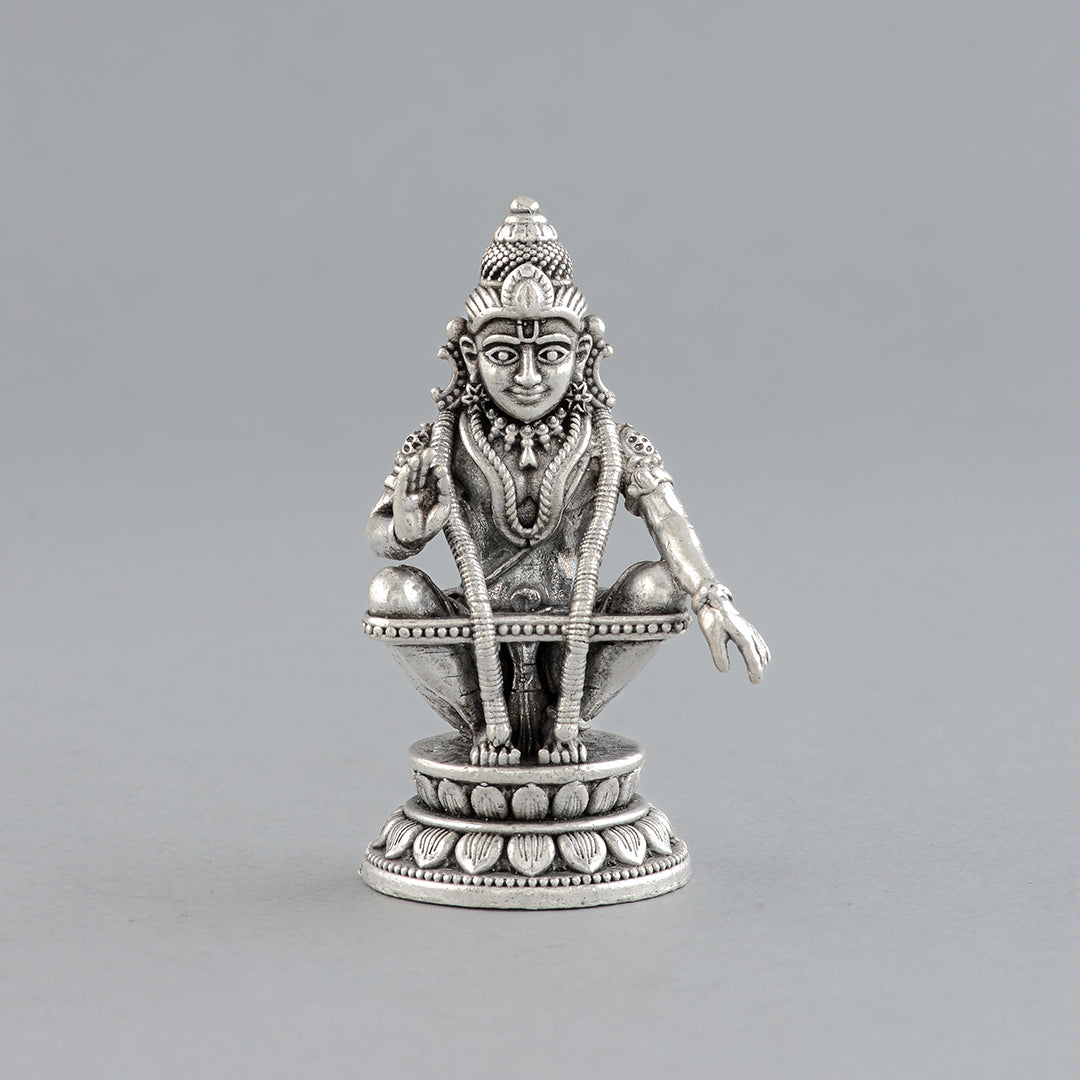 Antique Silver Ayyapa Idol