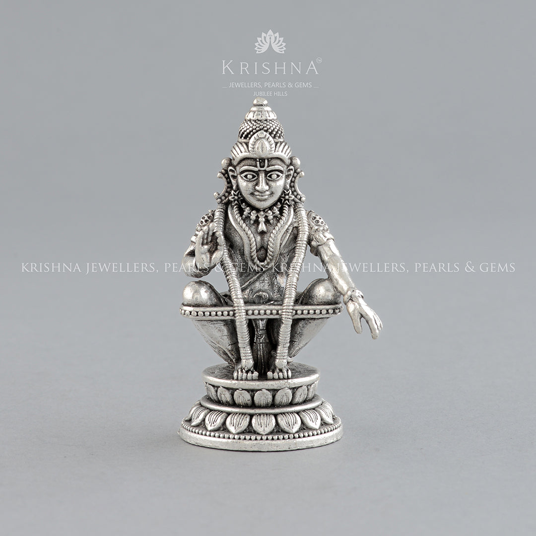 Antique Silver Ayyapa Idol