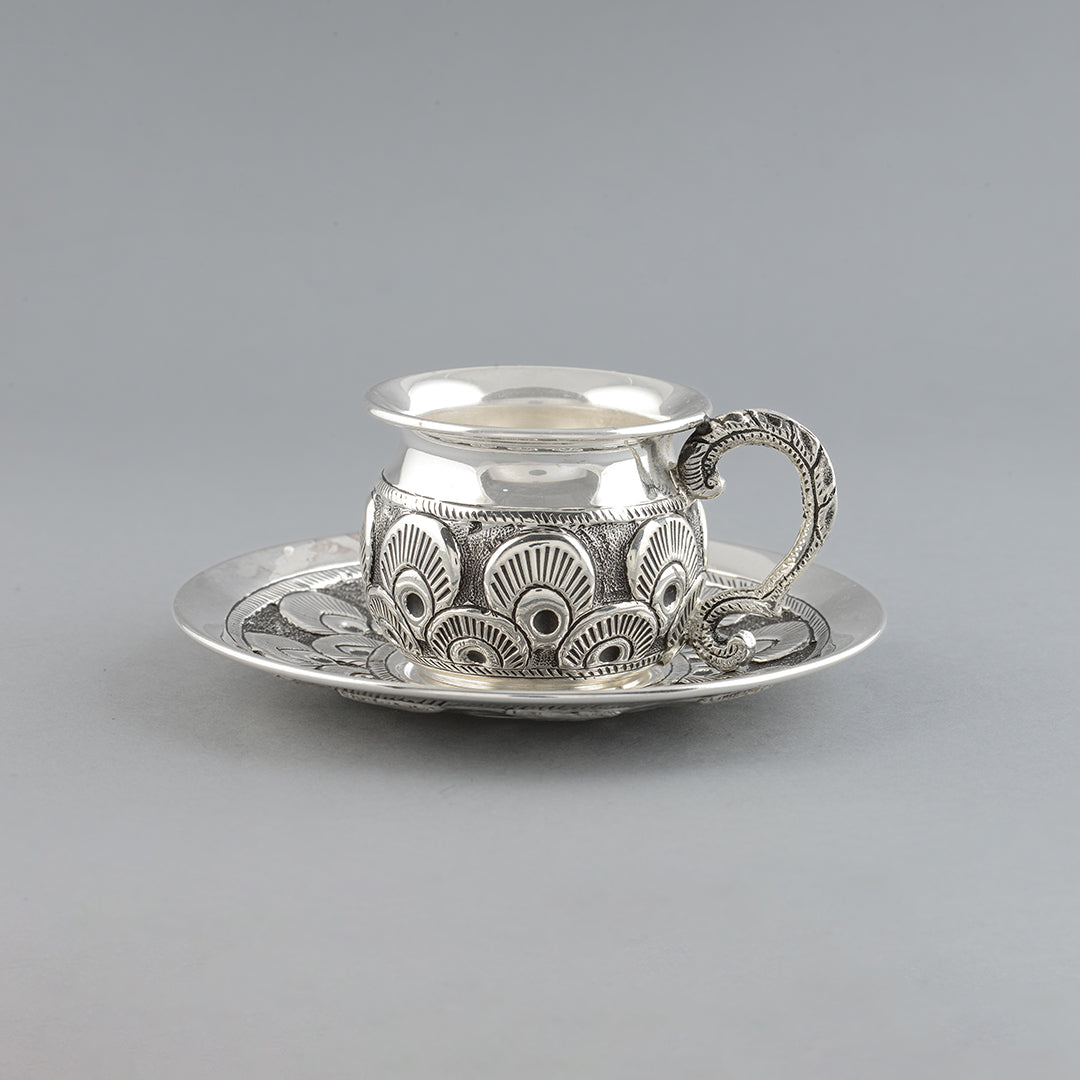 Pure Silver Cup And Saucer Set