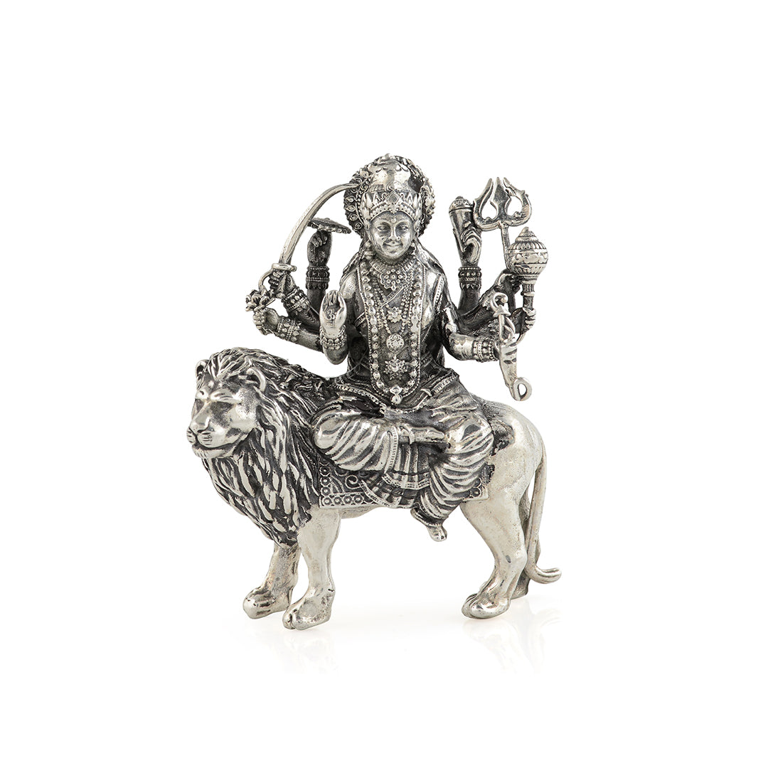 Maa Durga in Silver - Krishna Jewellers Pearls and Gems