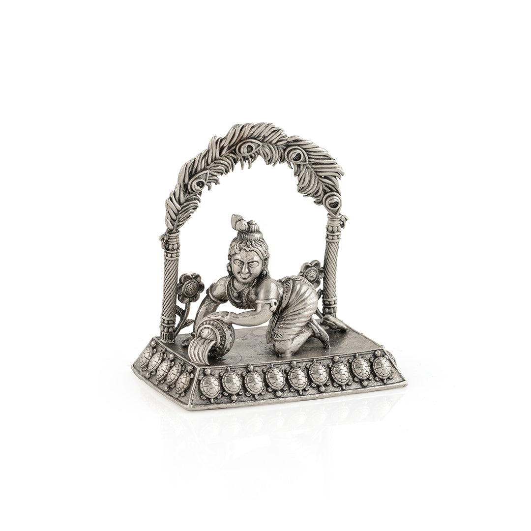 Laddu Gopal Murti In Silver