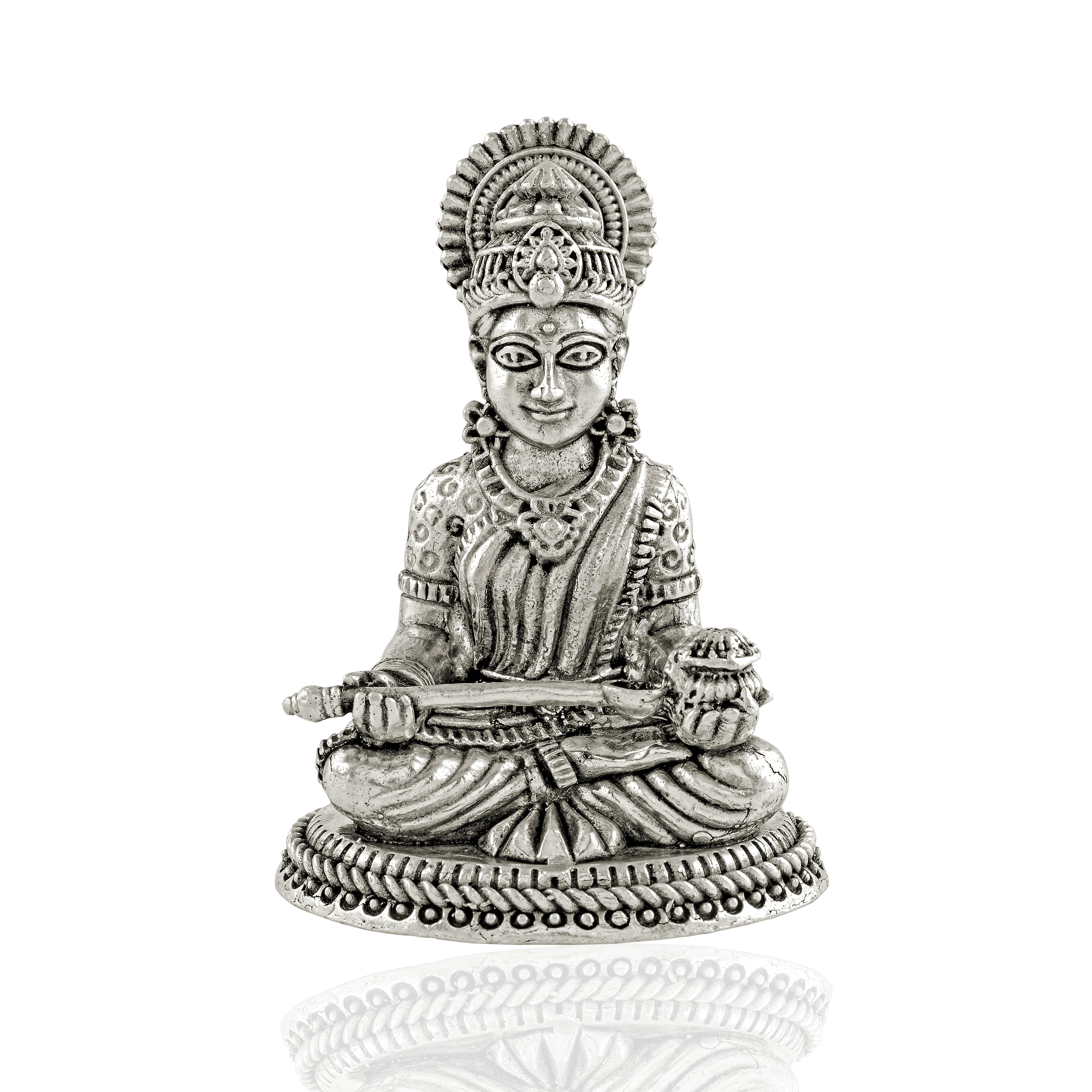 Goddess Annapura Idol In Silver