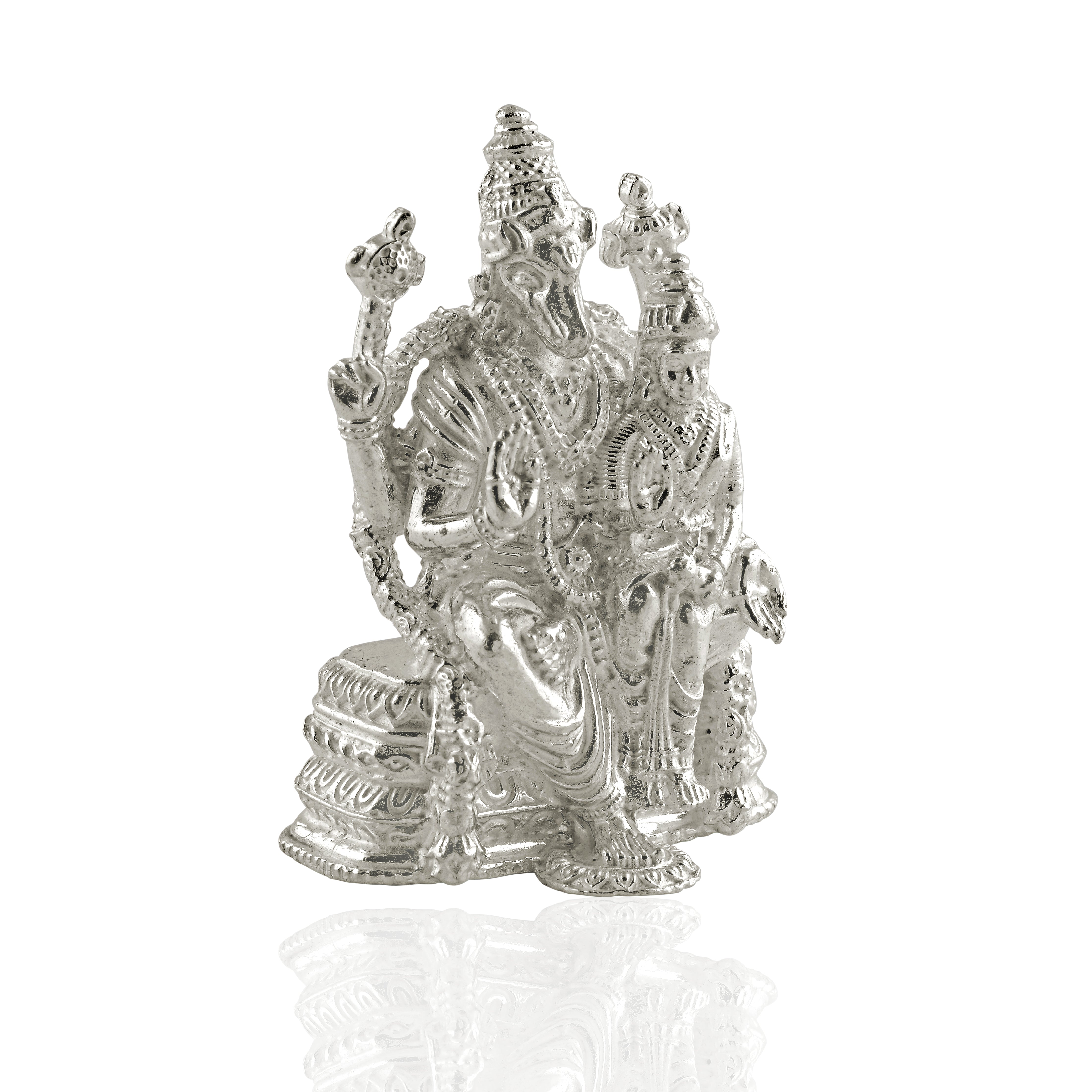 Divine Lakshmi-Hayagriva Idol in Silver