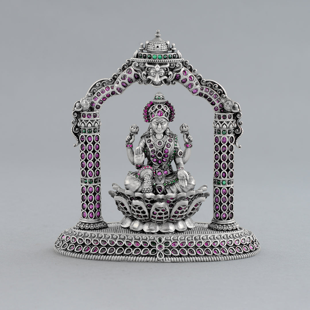 Divine Goddess Laxmi In Silver