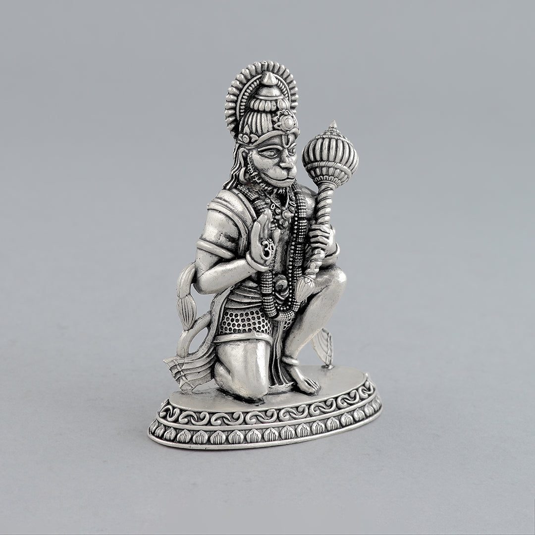 Antique Silver Hanuman Idol