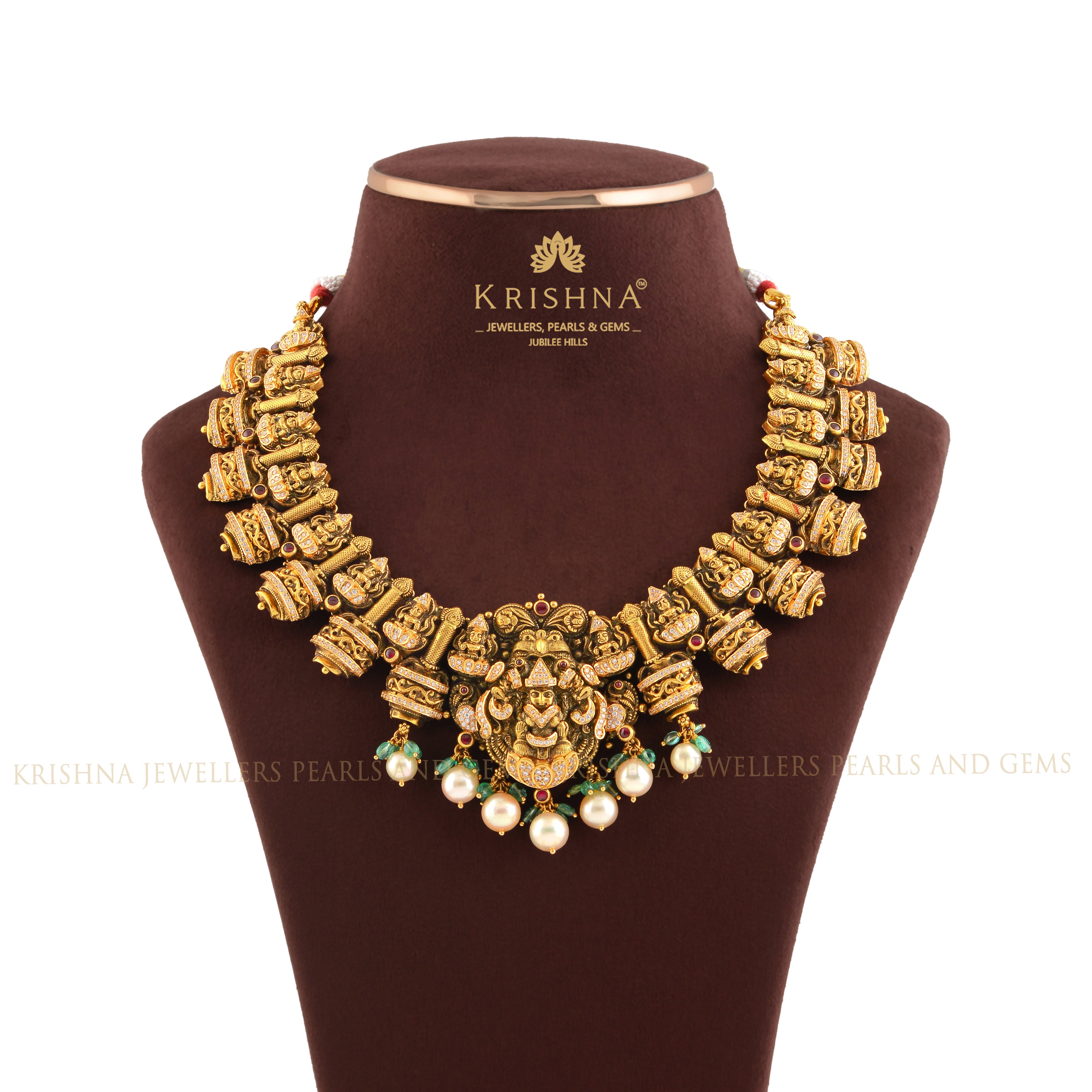 Laxmi Inspired Necklace with Antique Finish