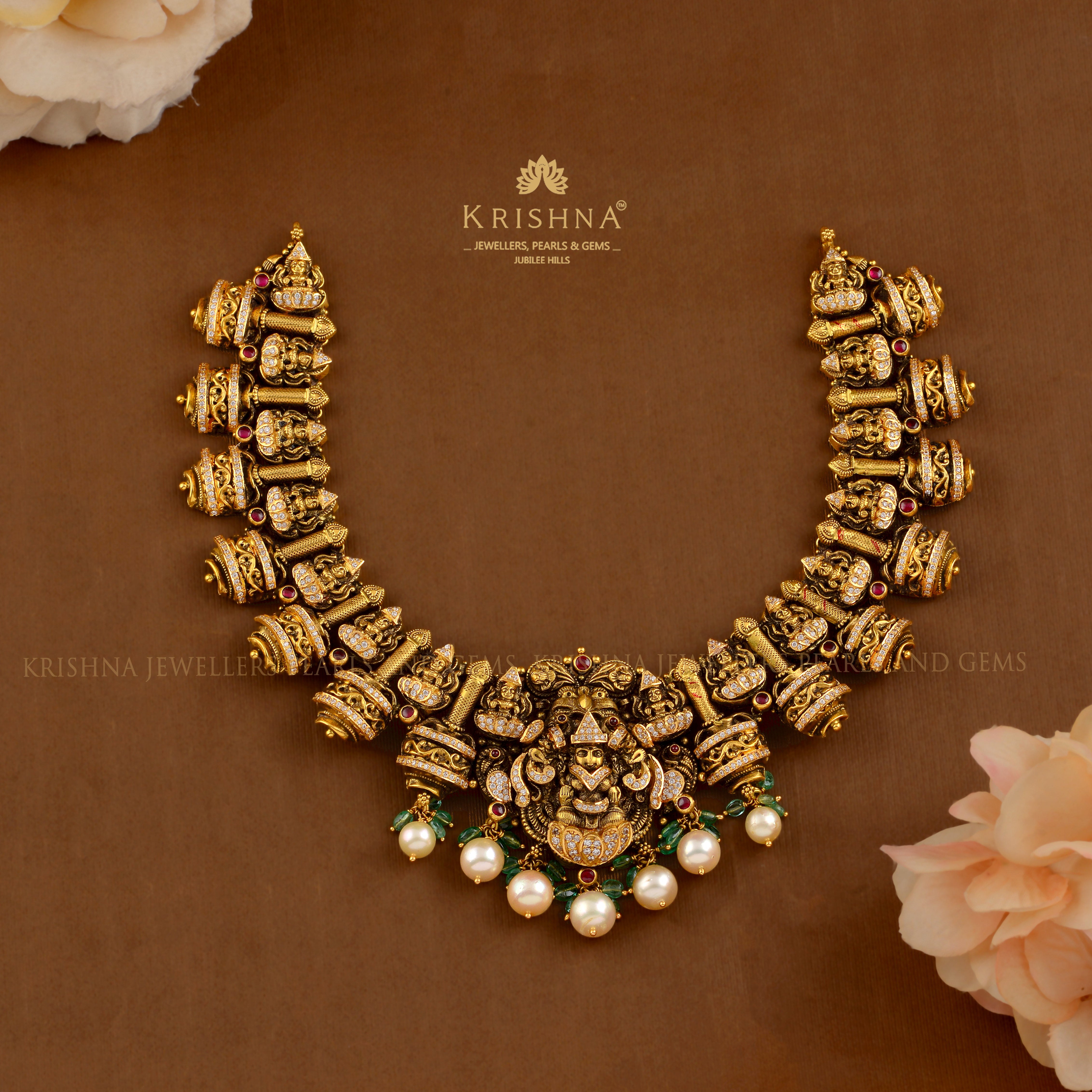 Laxmi Inspired Necklace with Antique Finish