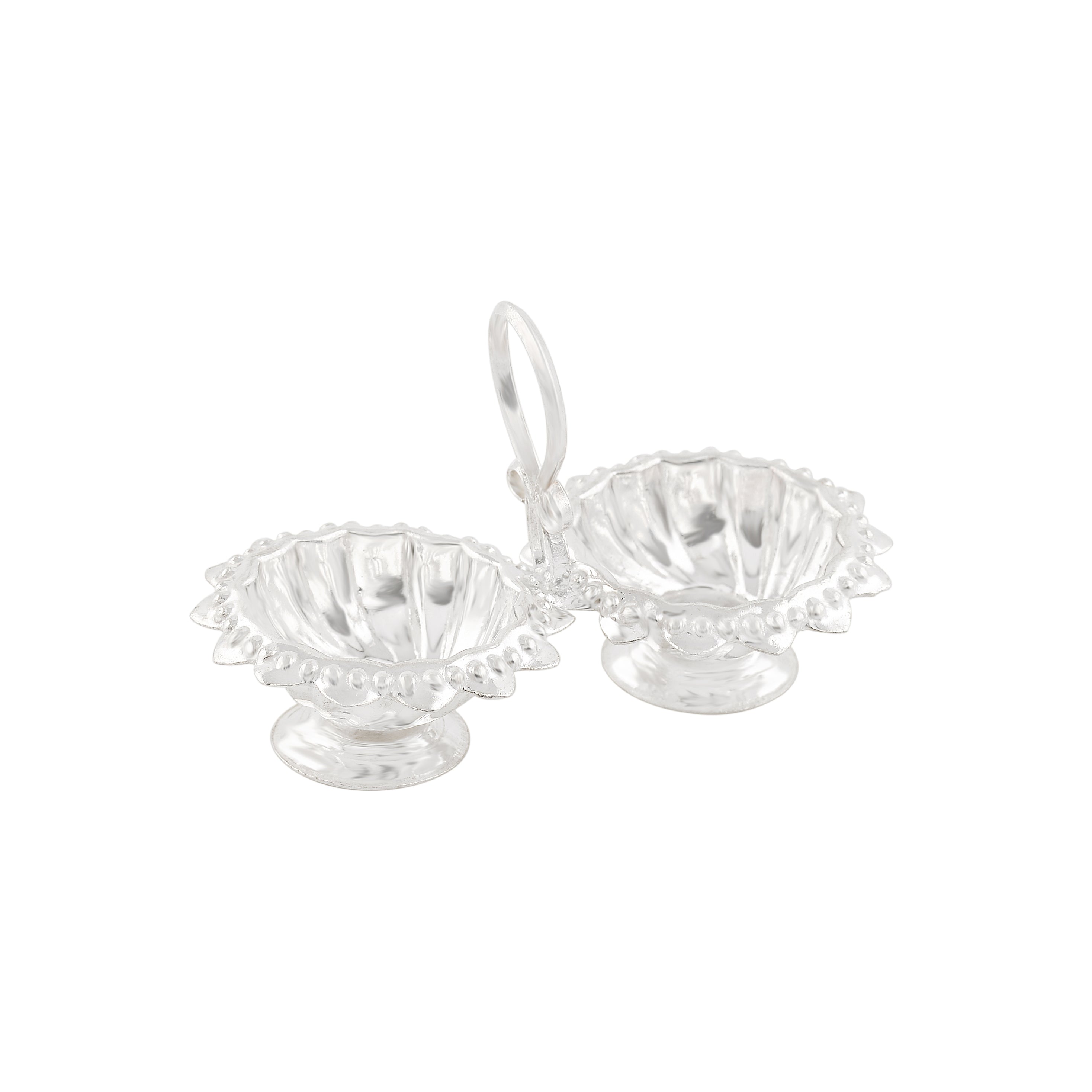 Small Silver Kumkum and Haldi Bowls 92.5 Silver