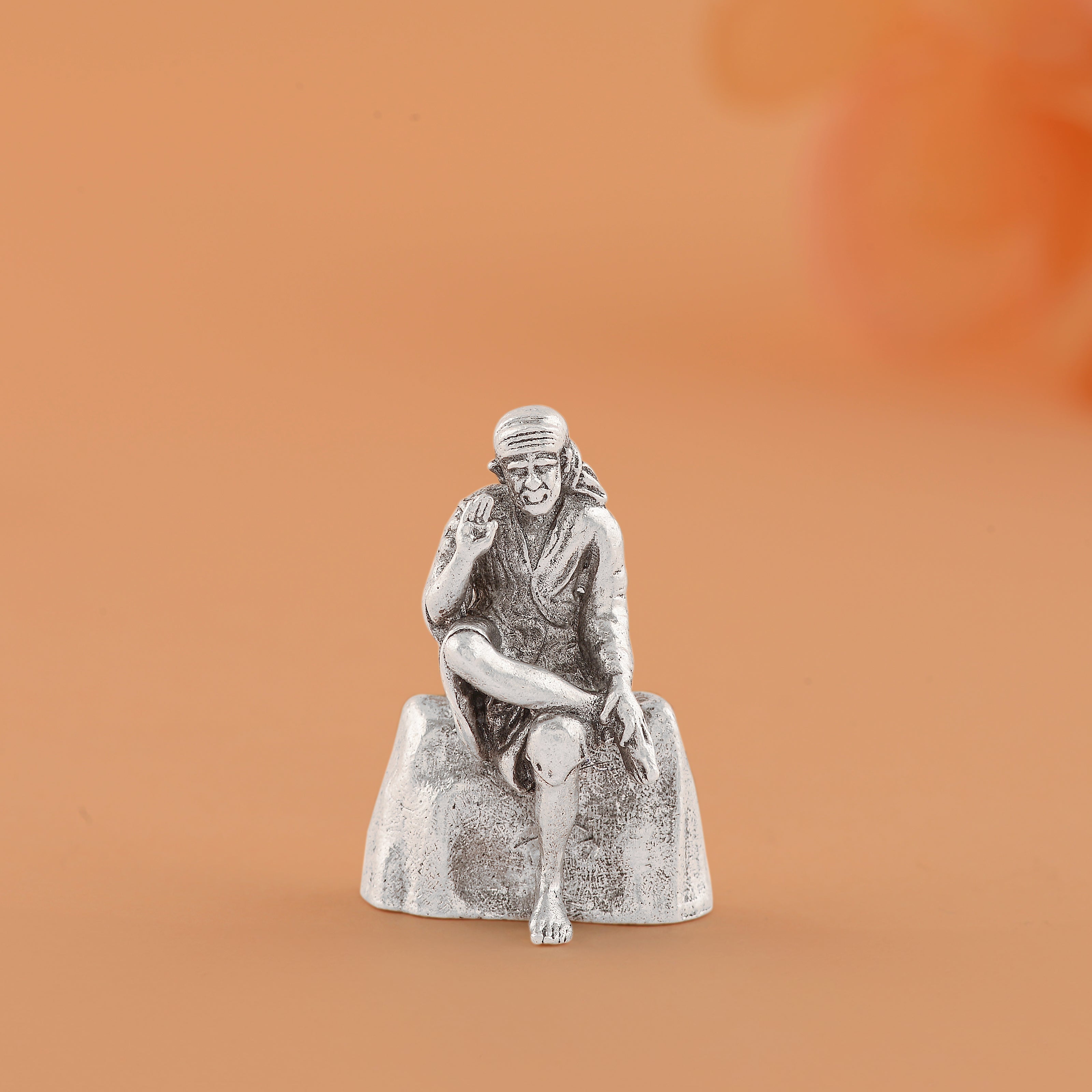 Silver Shridi Sai Baba 3D idol