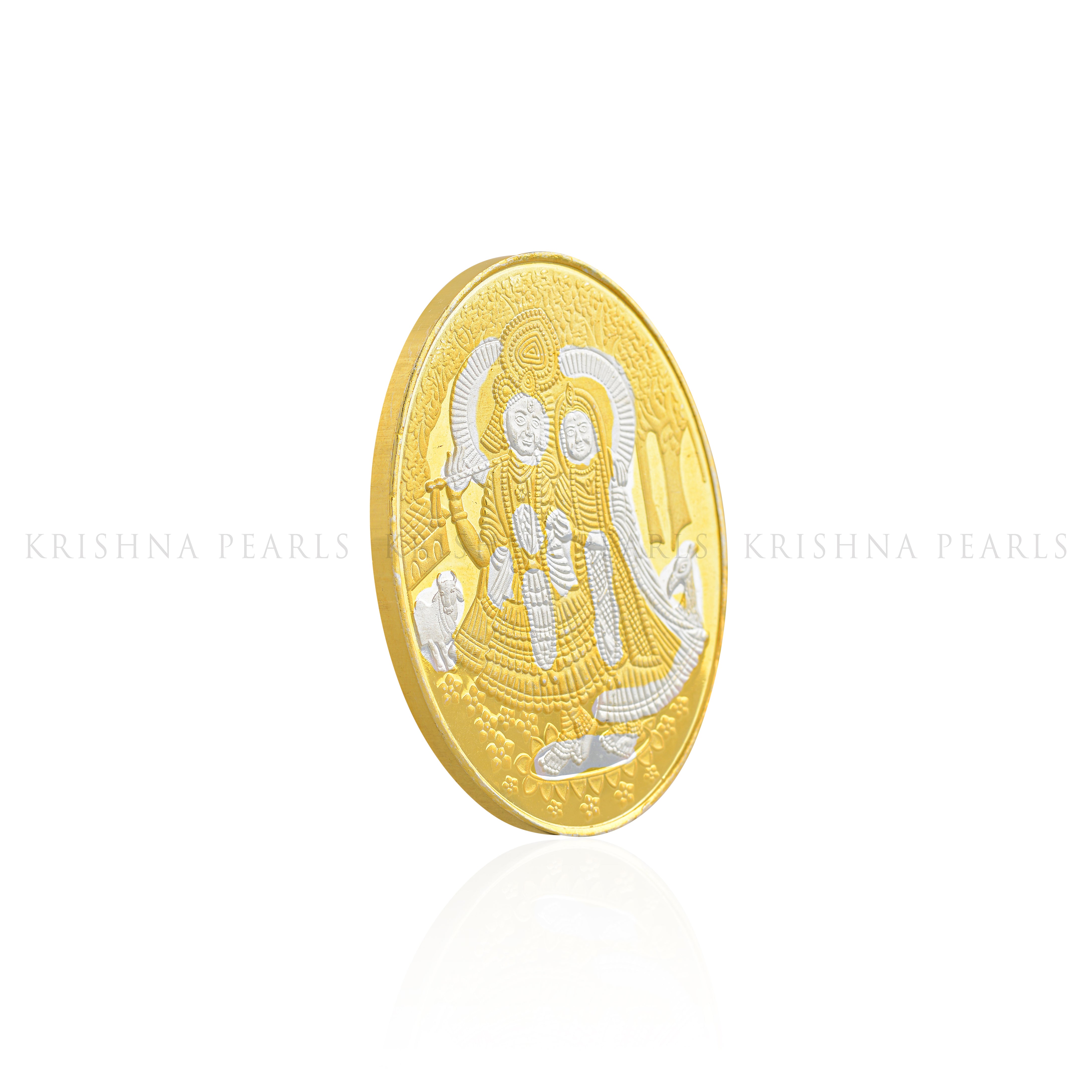 100 Grms Radha Krishna Silver Coin