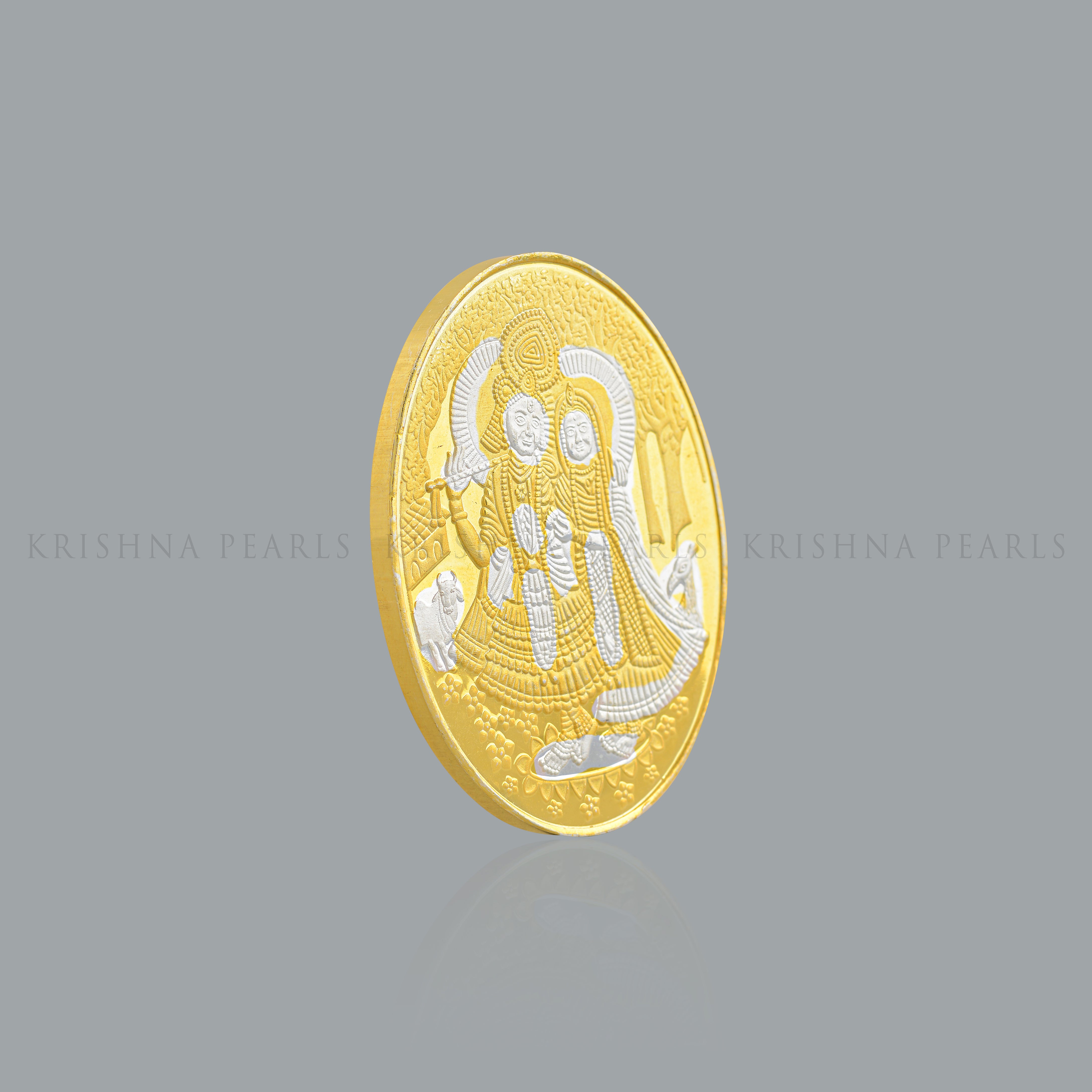 100 Grms Radha Krishna Silver Coin