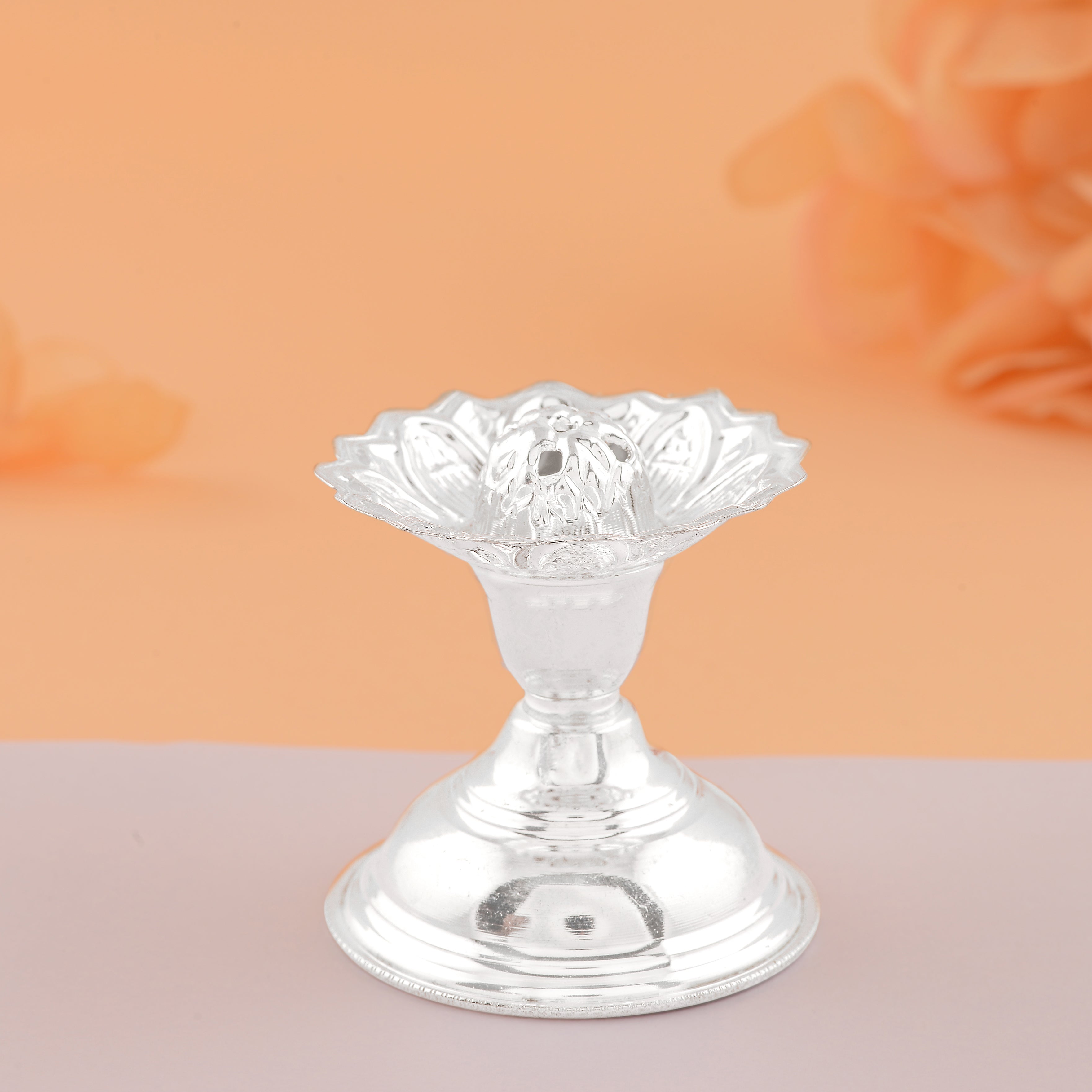 Plain Silver Agarbatti Stand Crafted from 92.5 Silver