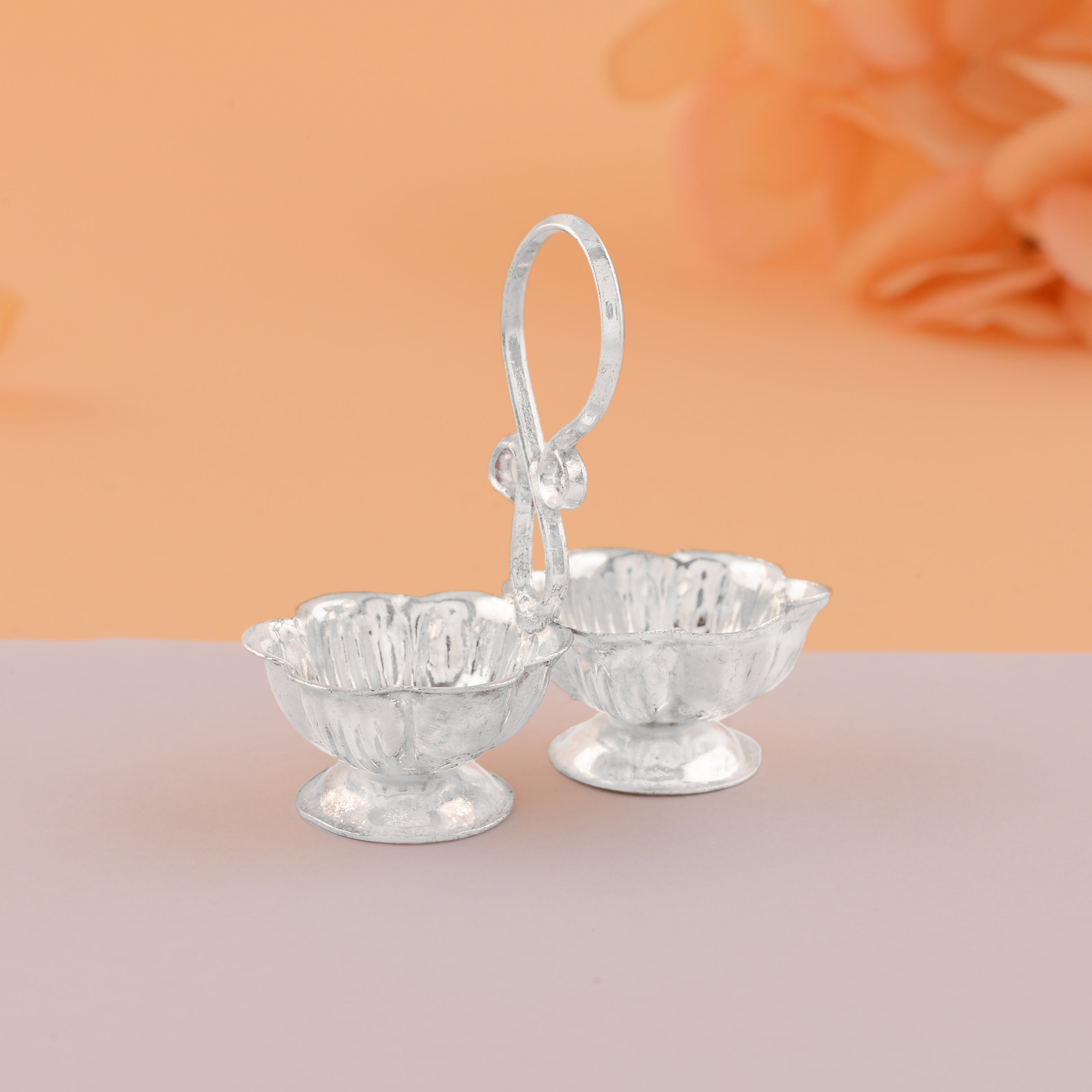 Small Silver Kumkum and Haldi Bowls 92.5 Silver