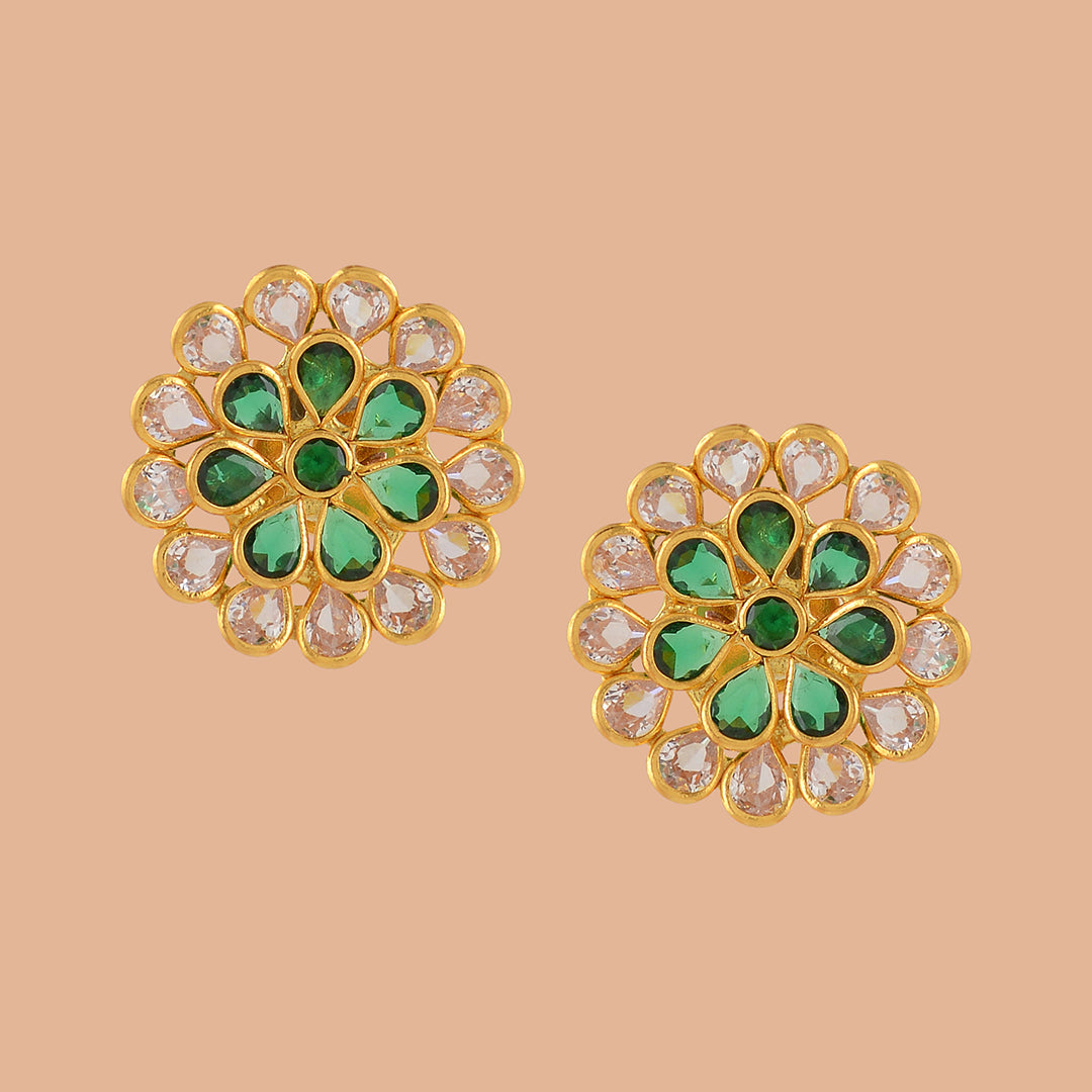 Gilded Floral Gold Earrings