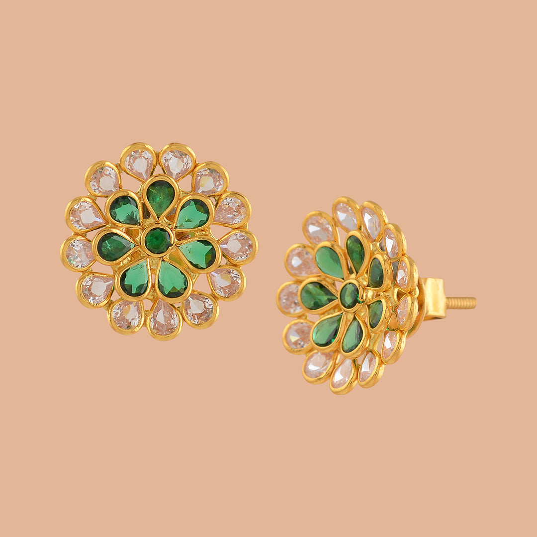 Gilded Floral Gold Earrings