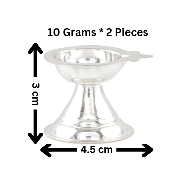 Silver Plain Diya Stands 92.5