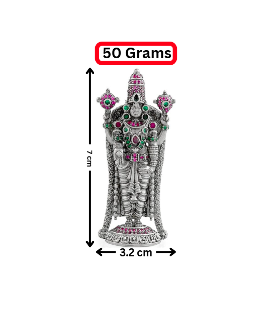 Antique Silver Tirupati Balaji Idol