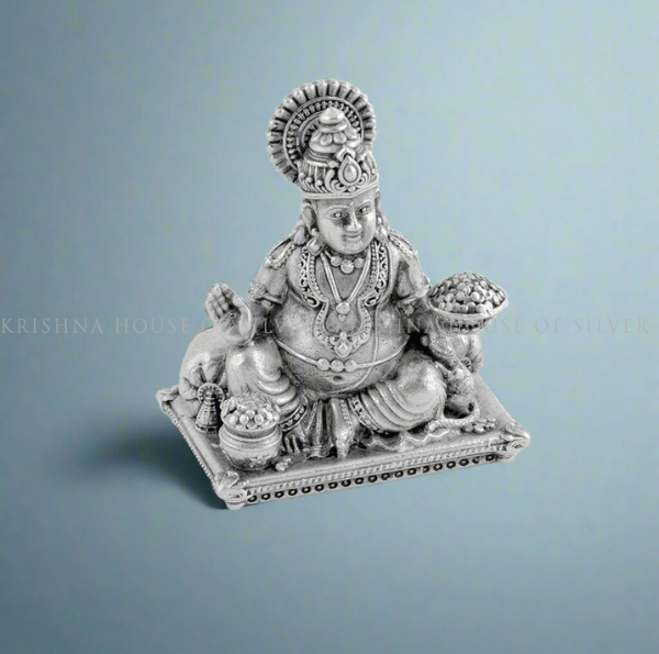 Antique-Finished Silver Kuber Idol