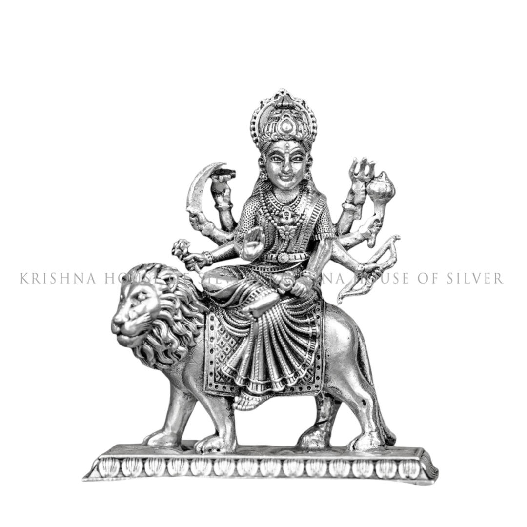 Maa Durga Idol In Silver