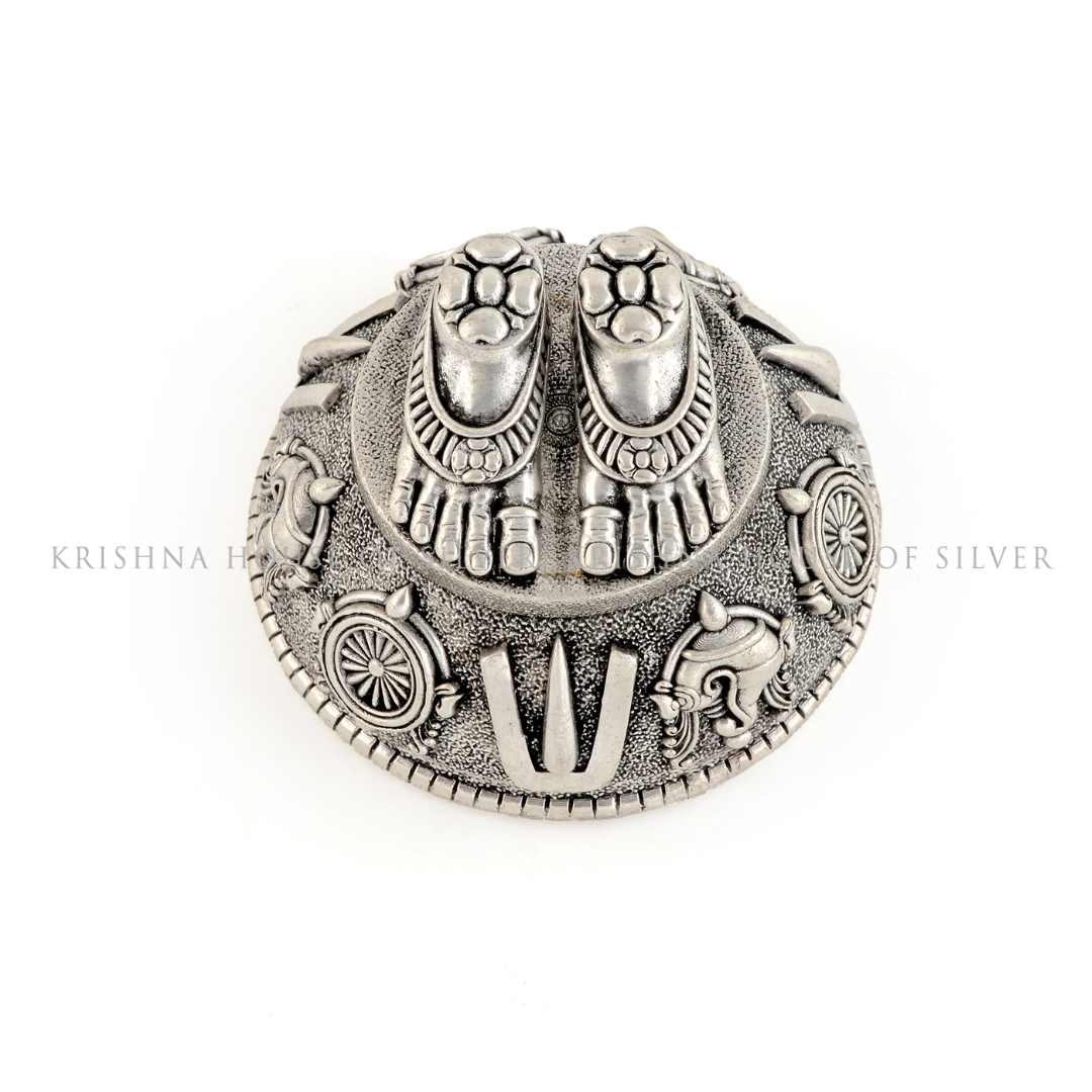 Silver Venkateshwara Swamy Padalu - Krishna Jewellers Pearls and Gems