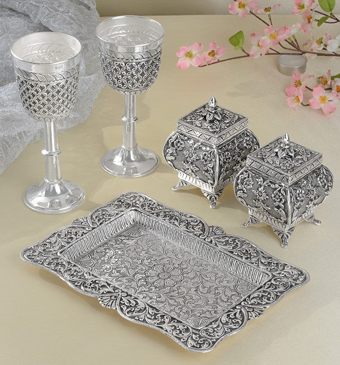 Regal Antique Silver Dining Set