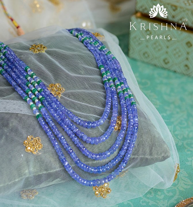 Royal Blue Beads Necklace Indian