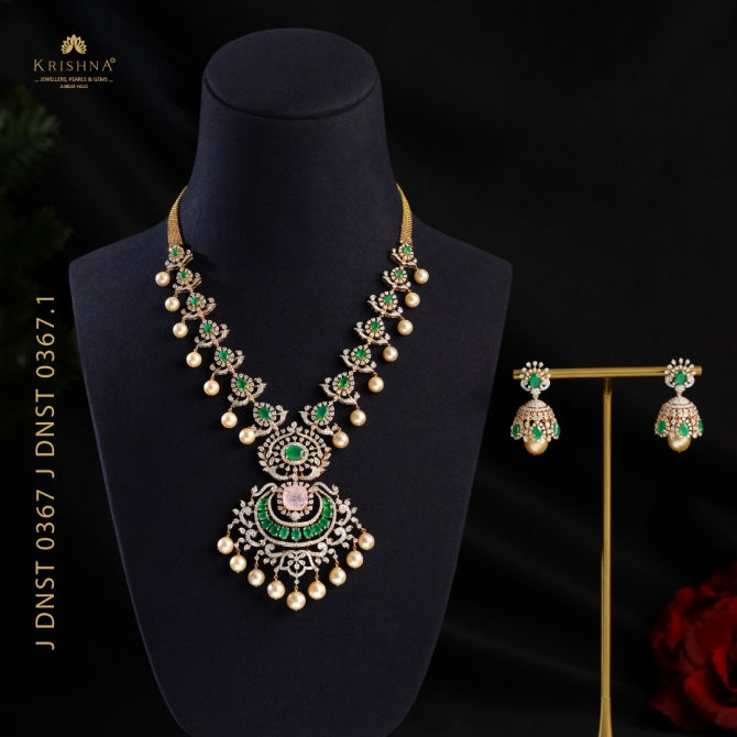 Regal Diamond Necklace For Bride