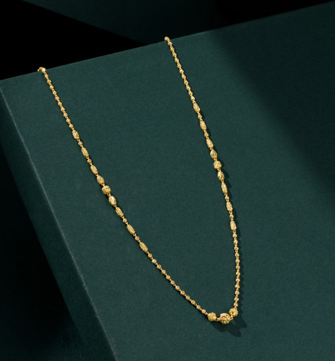 Fancy gold beads mangalsutra
