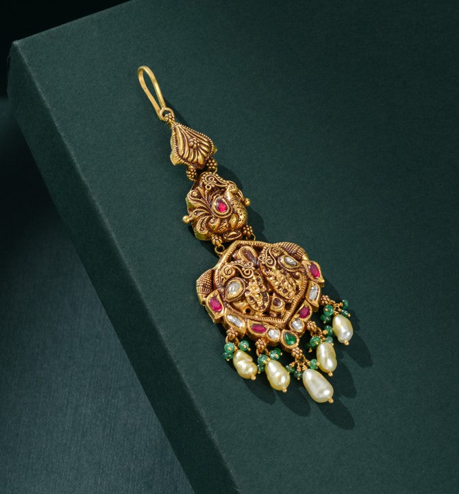 Regal Diamond & Emerald Gold Tikka